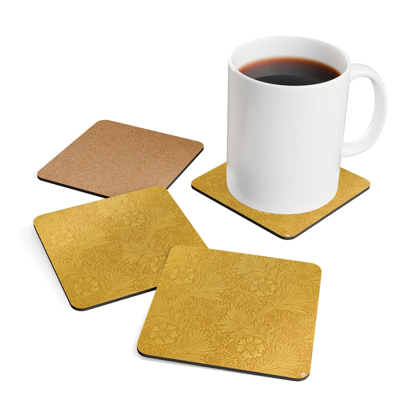 William Morris Marigold Corkwood Coaster Set