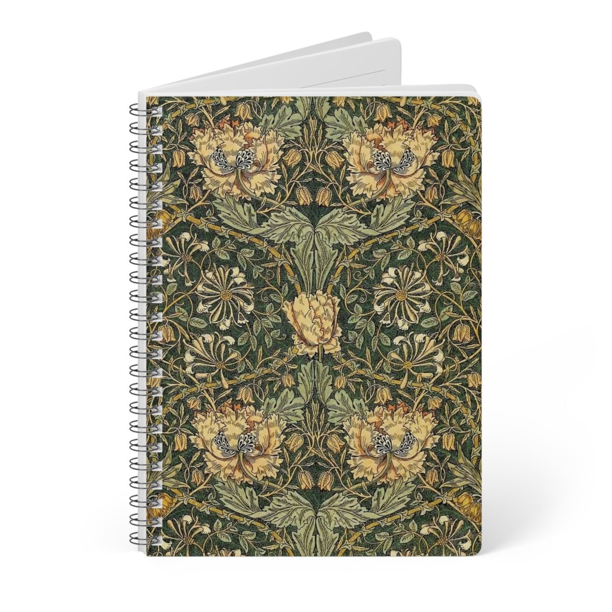 William Morris Honeysuckle & Tulip A5 Wirobound Notebook