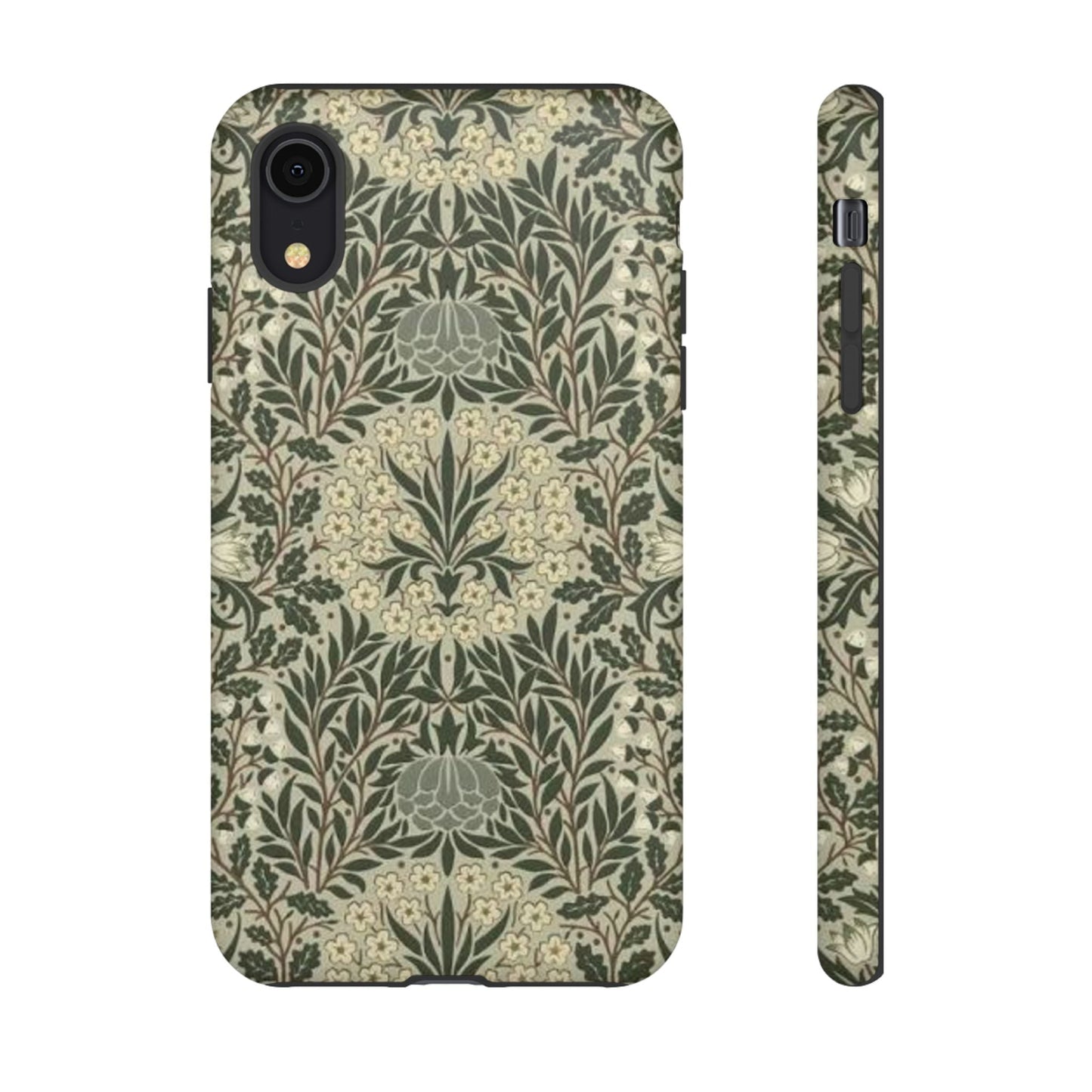 William Morris iPhone Tough Case - Daisy and Oak Dual Layer Floral Pattern