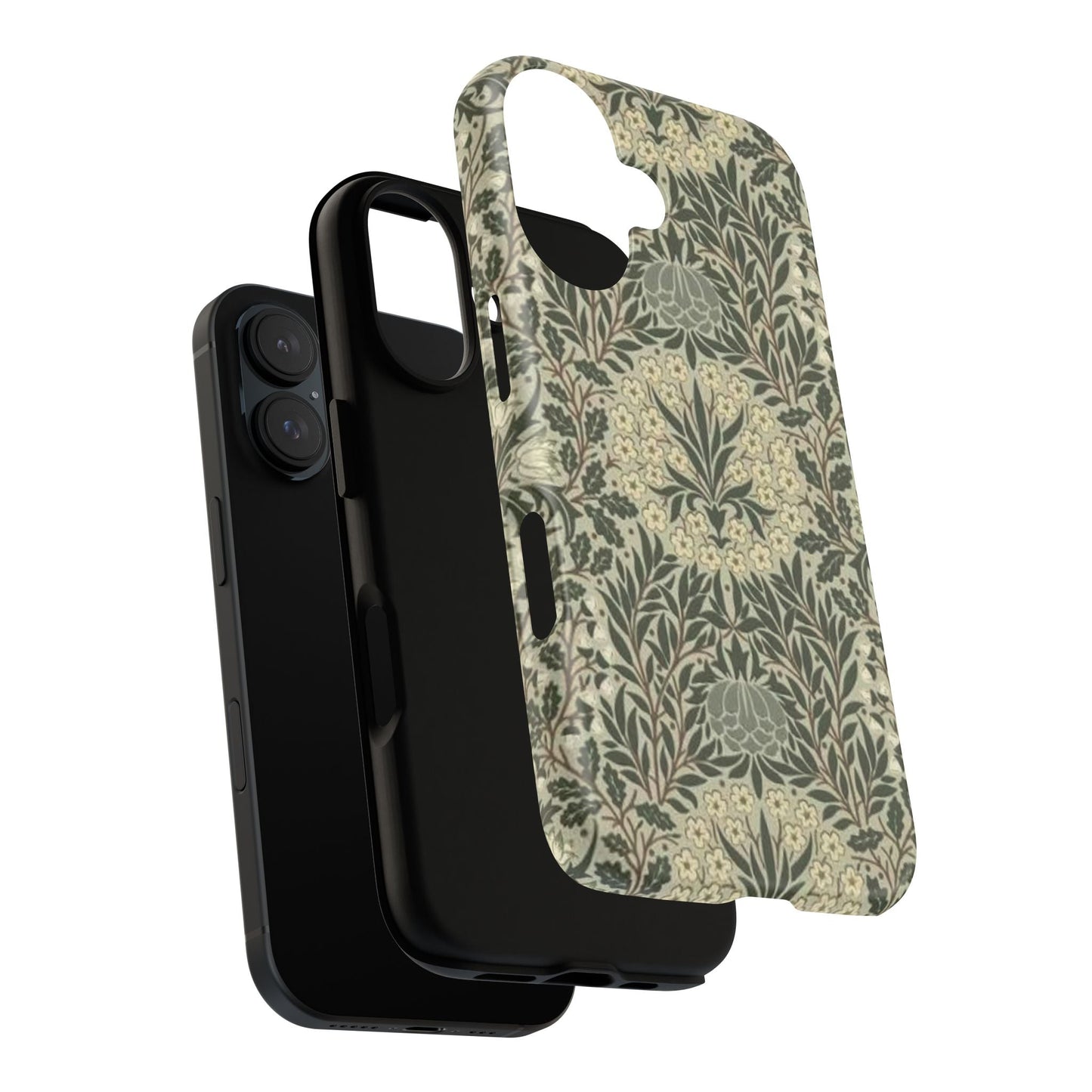 William Morris iPhone Tough Case - Daisy and Oak Dual Layer Floral Pattern