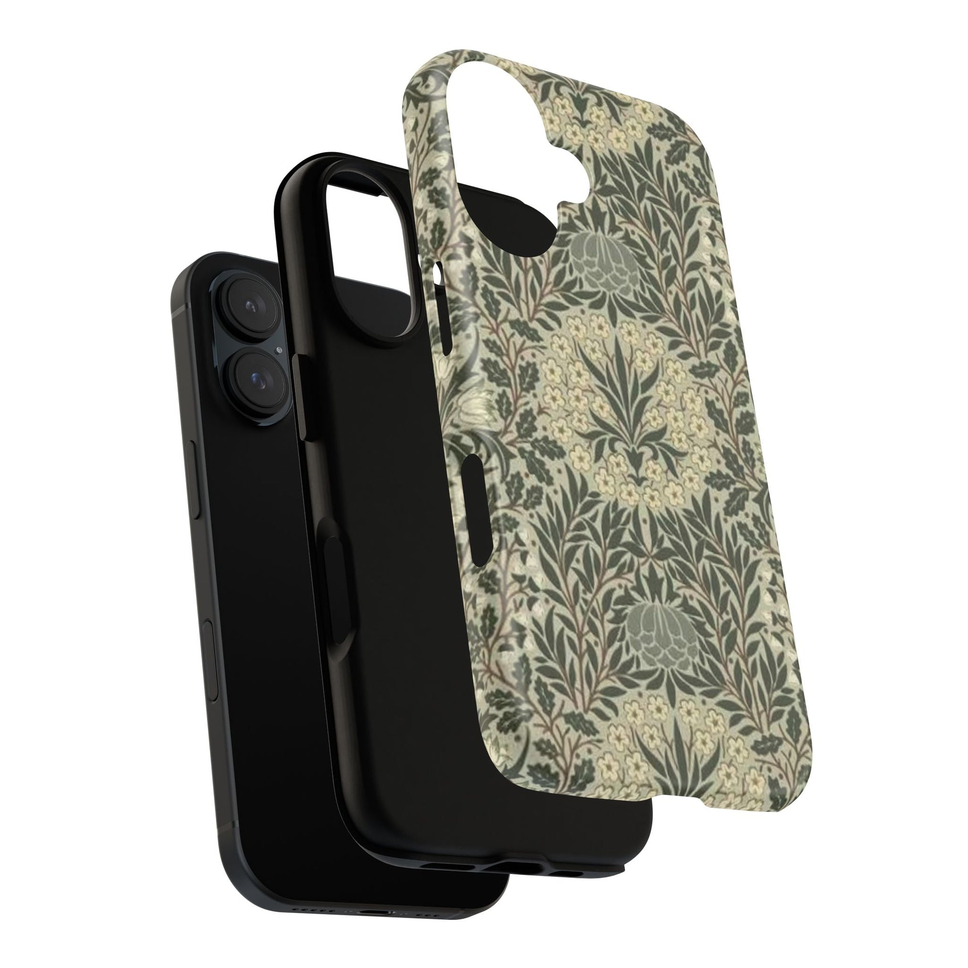 William Morris iPhone Tough Case - Daisy and Oak Dual Layer Floral Pattern