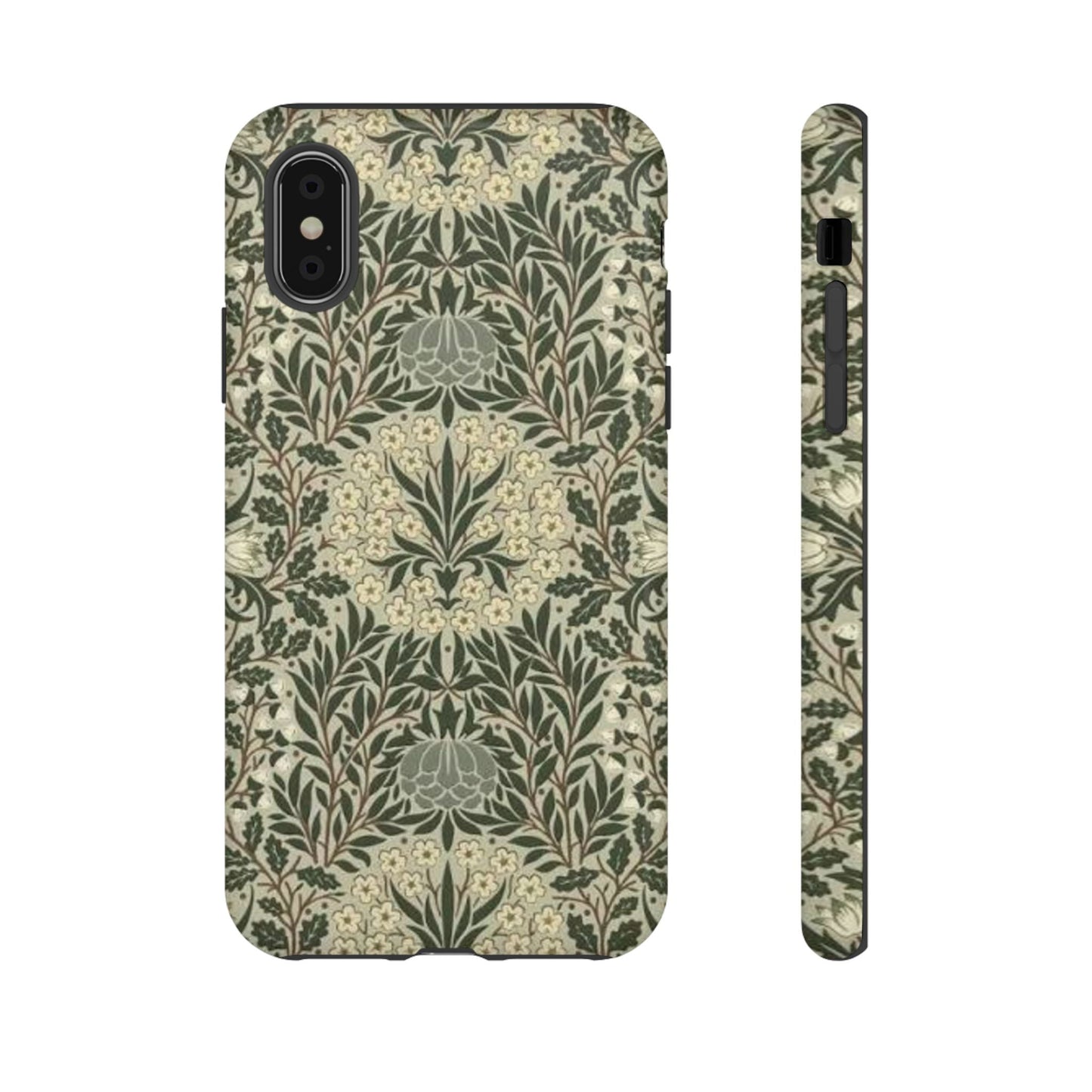 William Morris iPhone Tough Case - Daisy and Oak Dual Layer Floral Pattern