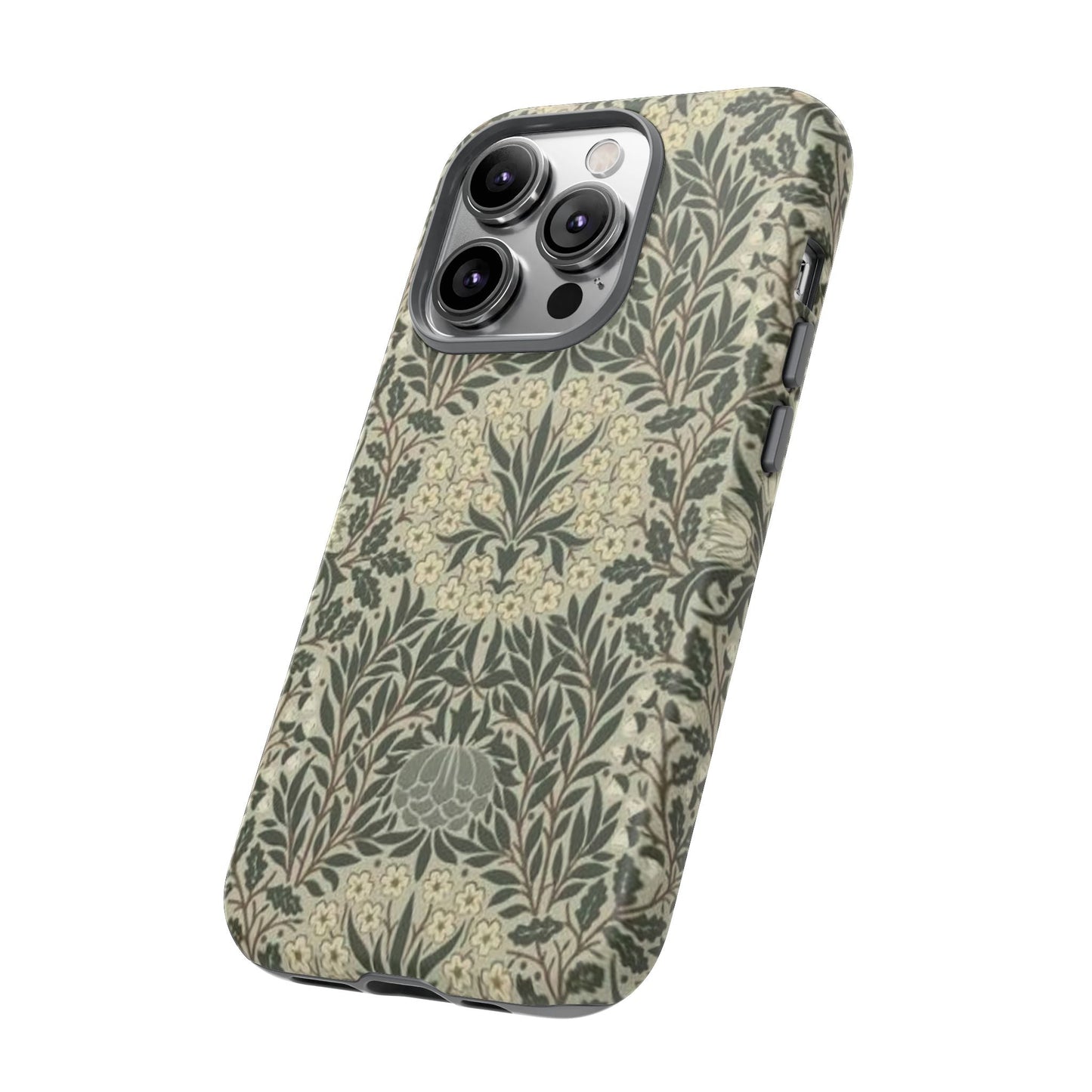 William Morris iPhone Tough Case - Daisy and Oak Dual Layer Floral Pattern