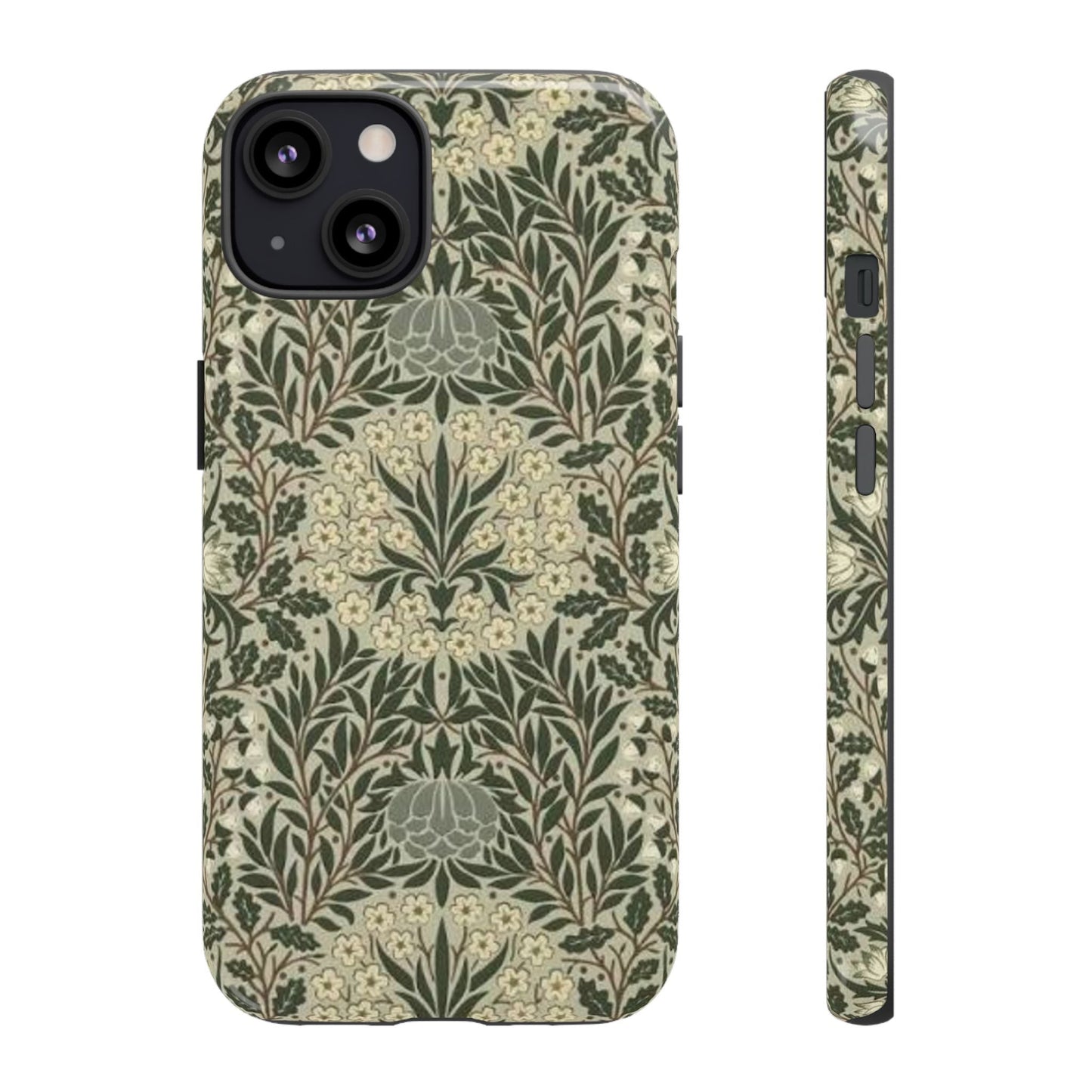 William Morris iPhone Tough Case - Daisy and Oak Dual Layer Floral Pattern