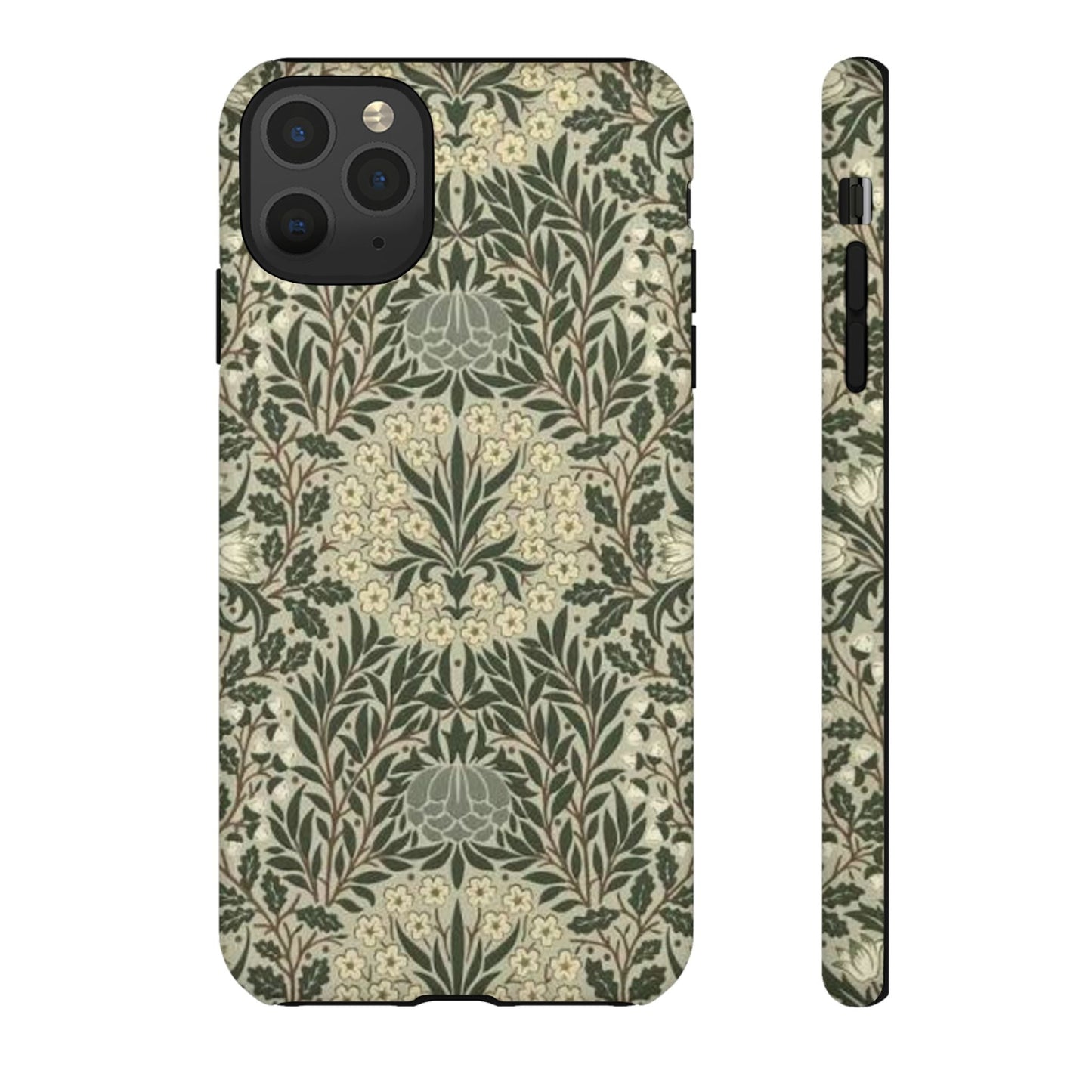 William Morris iPhone Tough Case - Daisy and Oak Dual Layer Floral Pattern