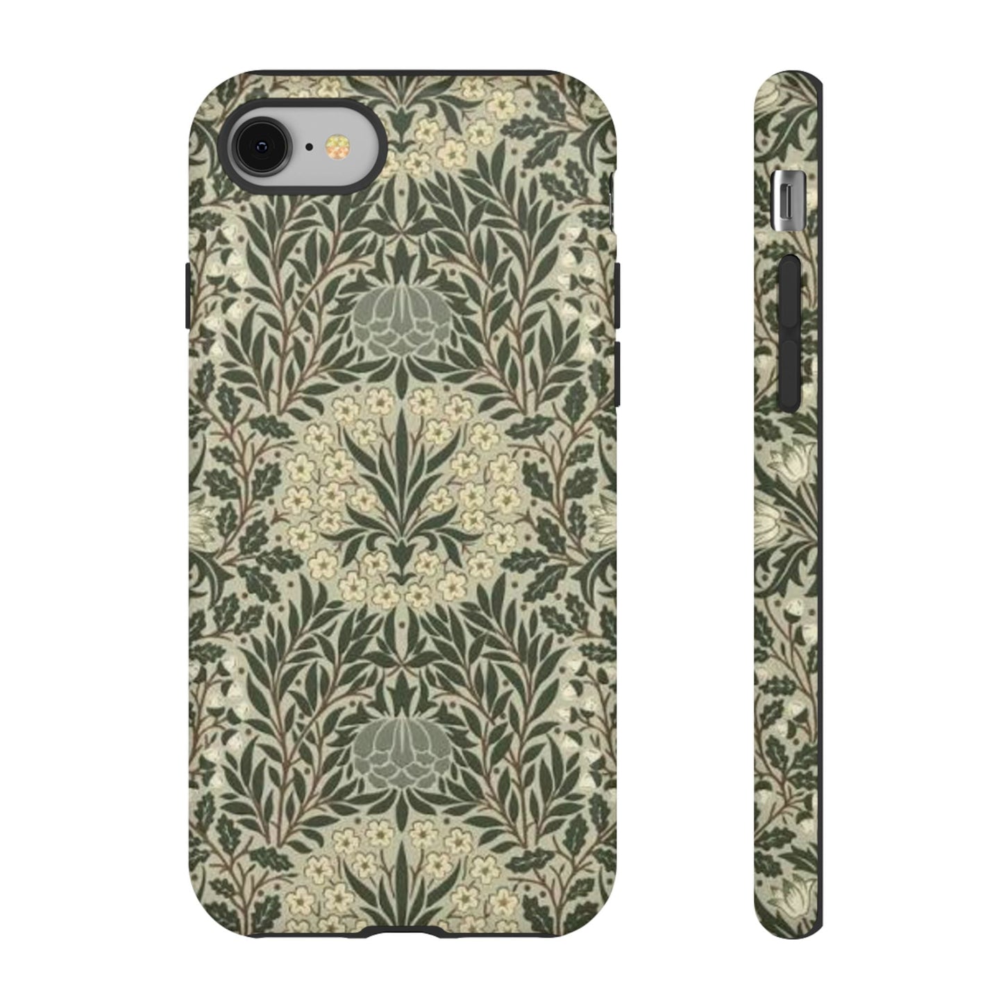William Morris iPhone Tough Case - Daisy and Oak Dual Layer Floral Pattern