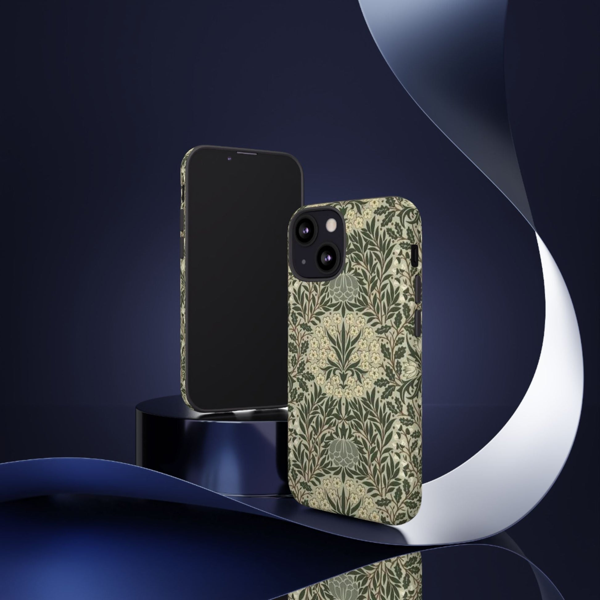 William Morris iPhone Tough Case - Daisy and Oak Dual Layer Floral Pattern