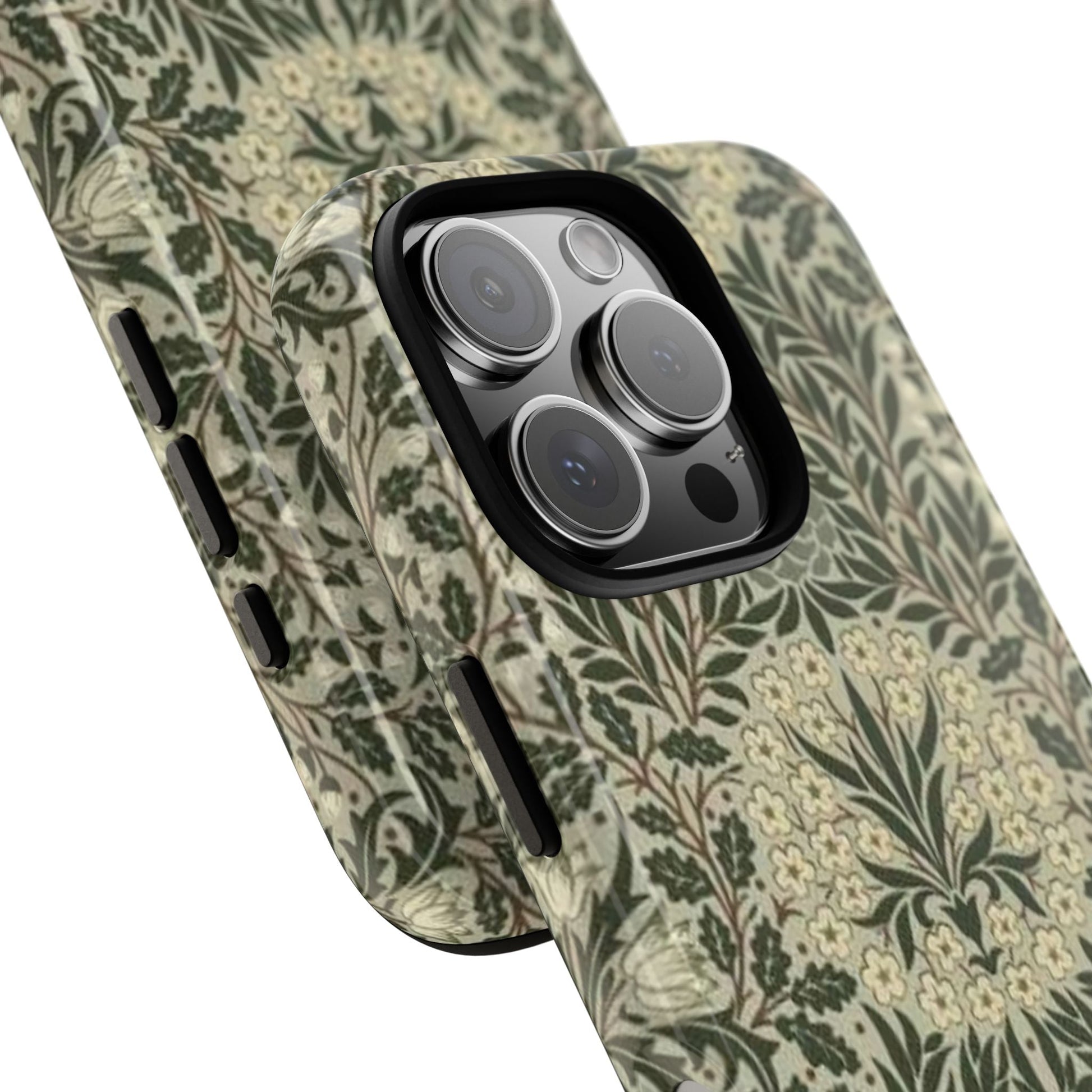 William Morris iPhone Tough Case - Daisy and Oak Dual Layer Floral Pattern
