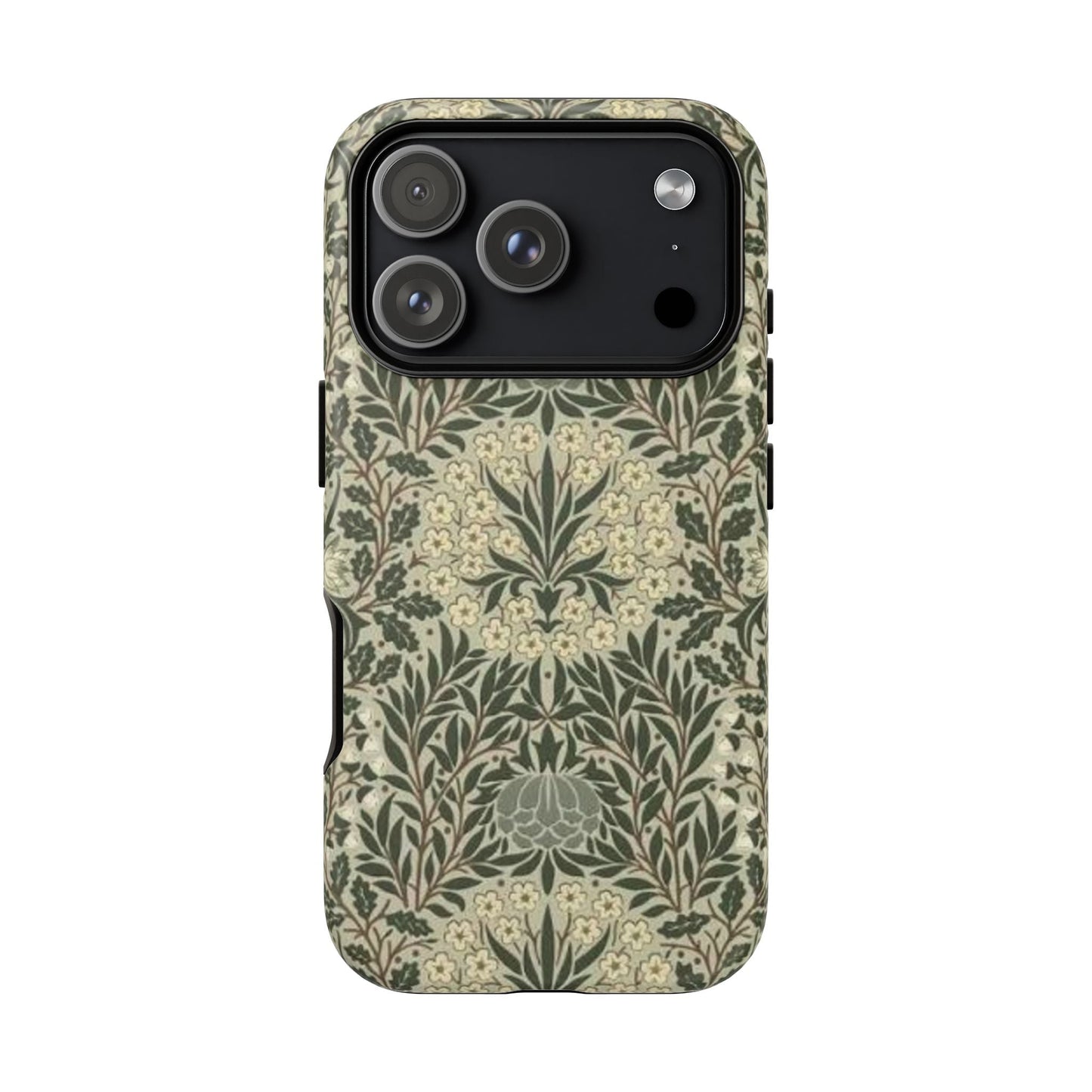 William Morris iPhone Tough Case - Daisy and Oak Dual Layer Floral Pattern