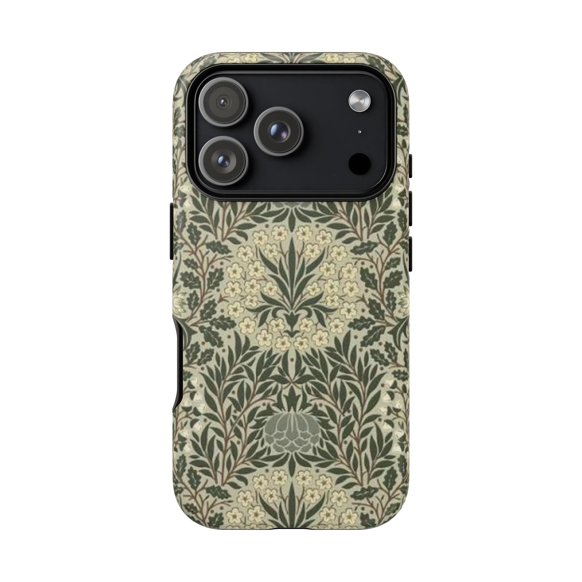 William Morris iPhone Tough Case - Daisy and Oak Dual Layer Floral Pattern