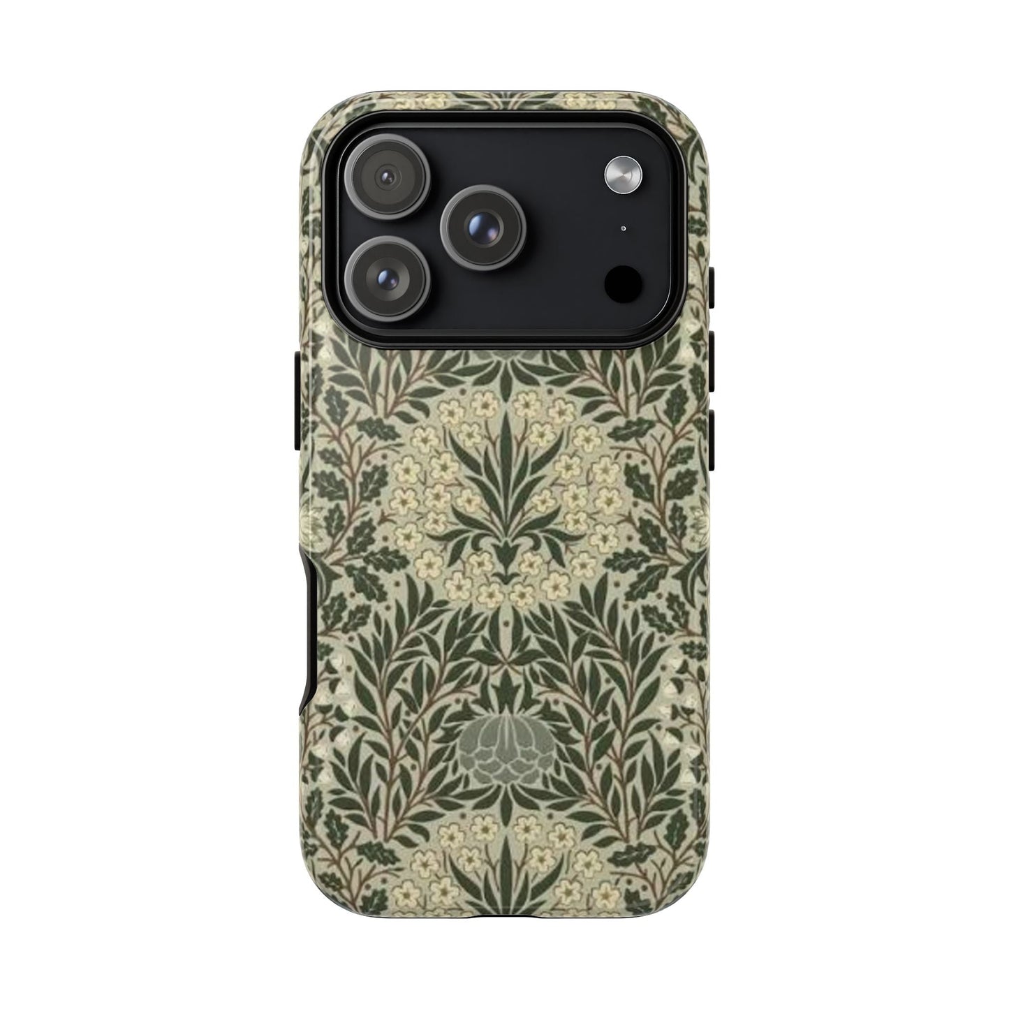 William Morris iPhone Tough Case - Daisy and Oak Dual Layer Floral Pattern