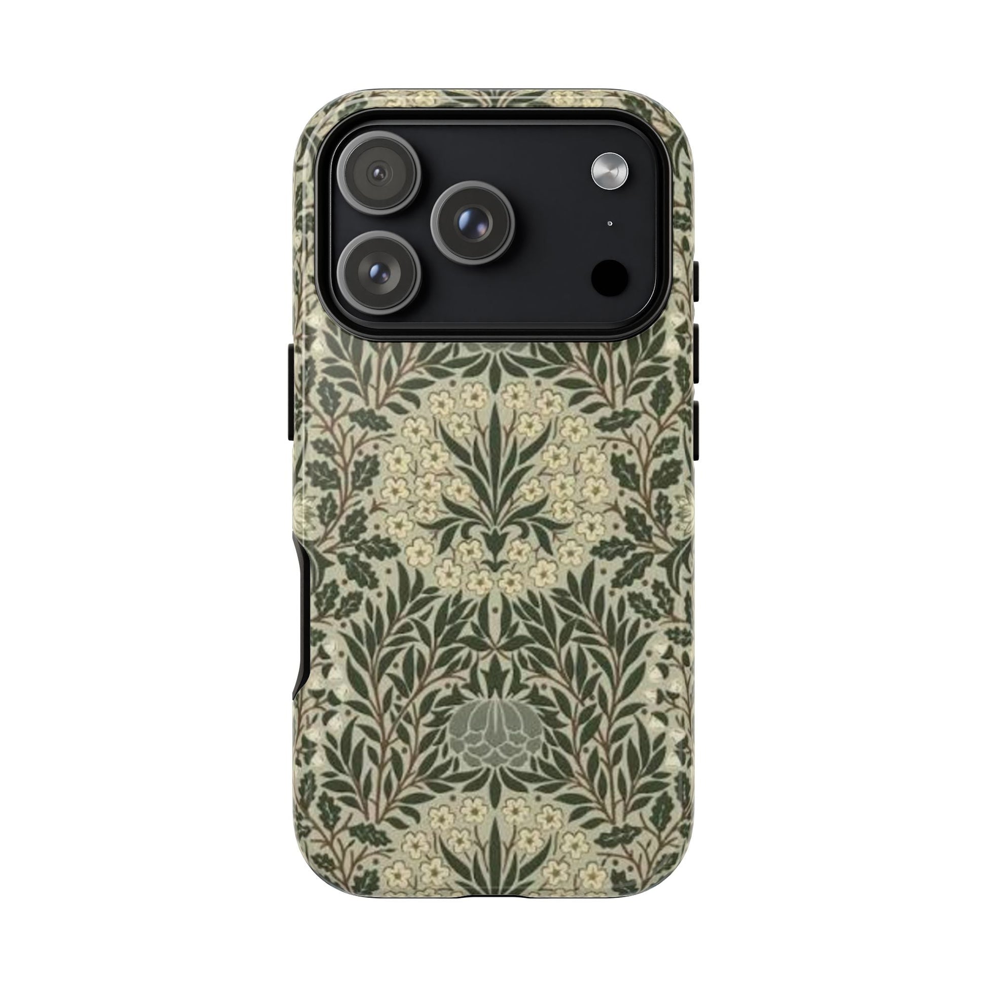 William Morris iPhone Tough Case - Daisy and Oak Dual Layer Floral Pattern