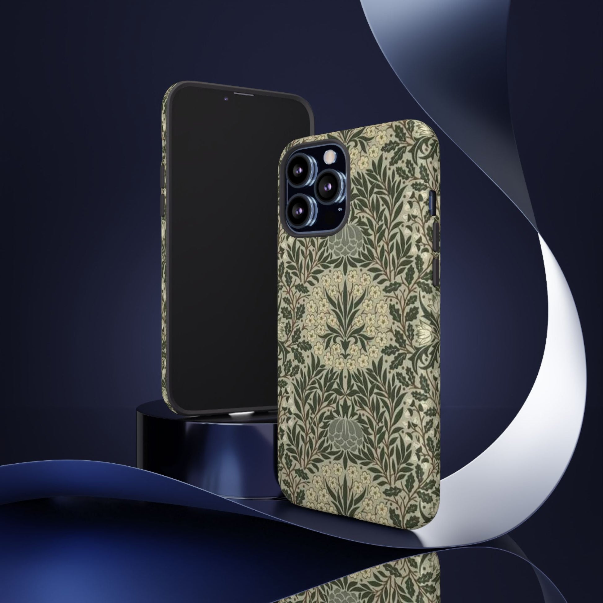 William Morris iPhone Tough Case - Daisy and Oak Dual Layer Floral Pattern