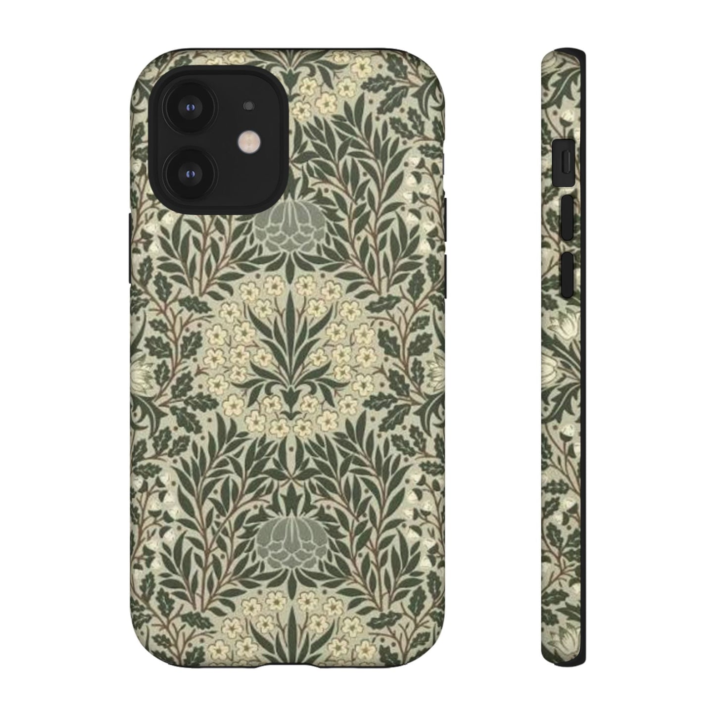 William Morris iPhone Tough Case - Daisy and Oak Dual Layer Floral Pattern