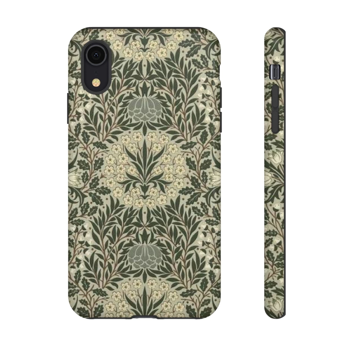 William Morris iPhone Tough Case - Daisy and Oak Dual Layer Floral Pattern