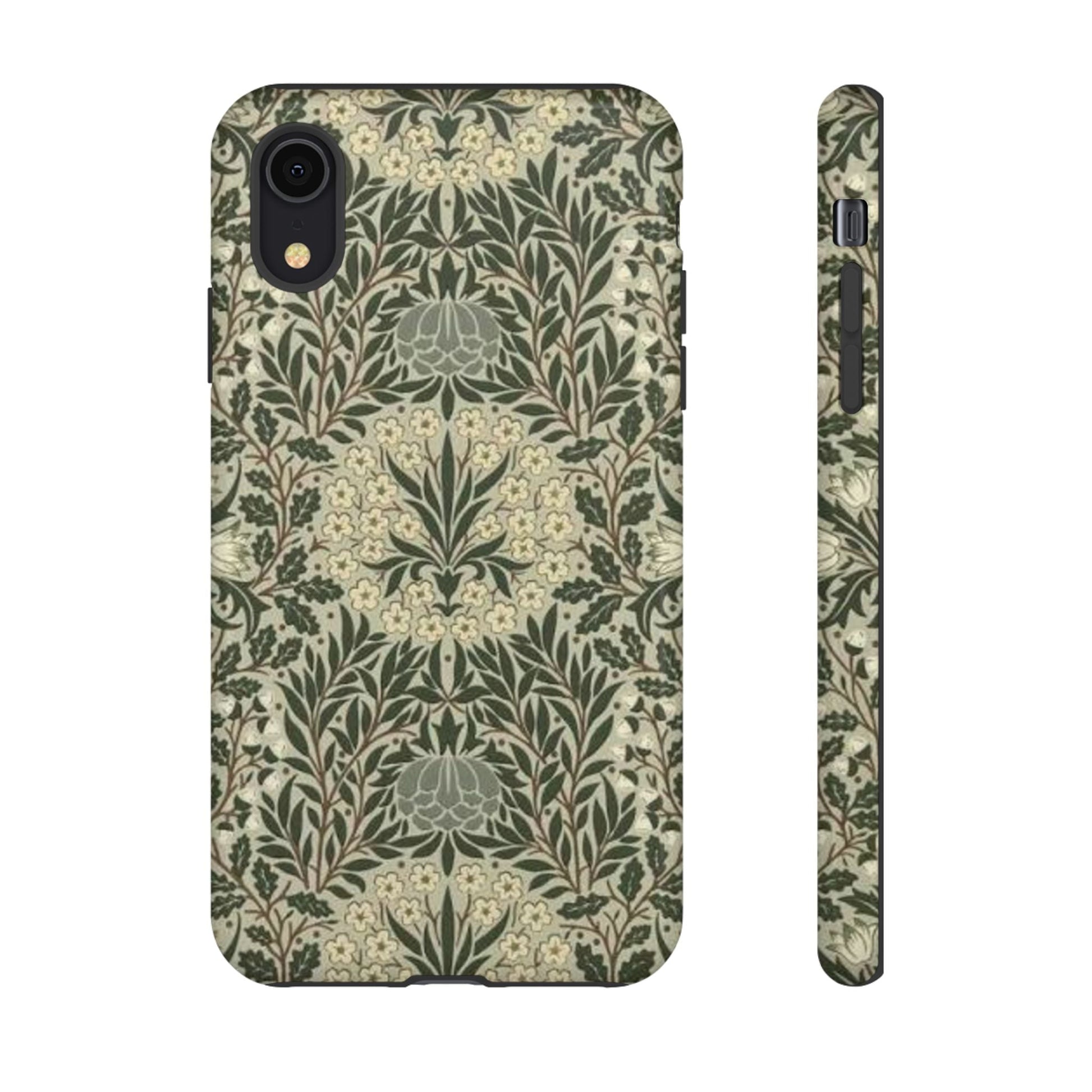 William Morris iPhone Tough Case - Daisy and Oak Dual Layer Floral Pattern