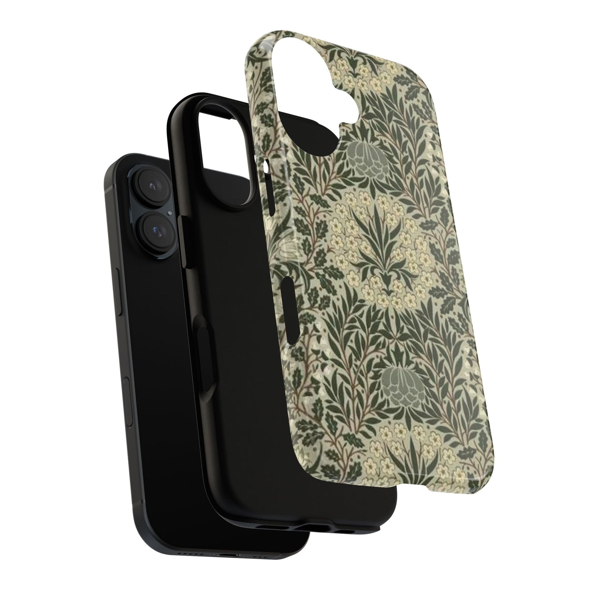 William Morris iPhone Tough Case - Daisy and Oak Dual Layer Floral Pattern