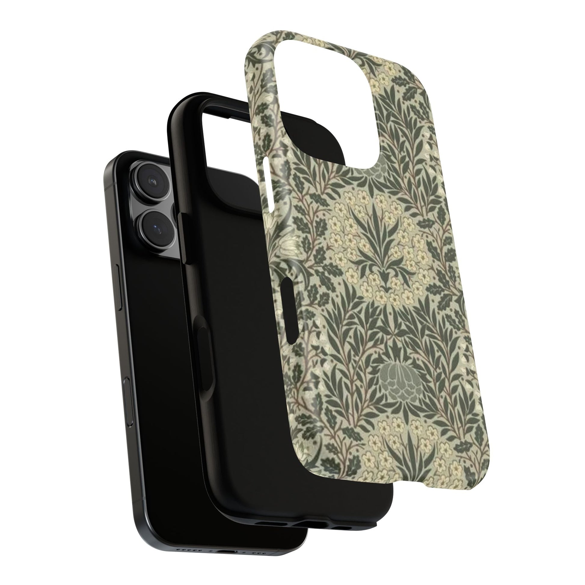 William Morris iPhone Tough Case - Daisy and Oak Dual Layer Floral Pattern