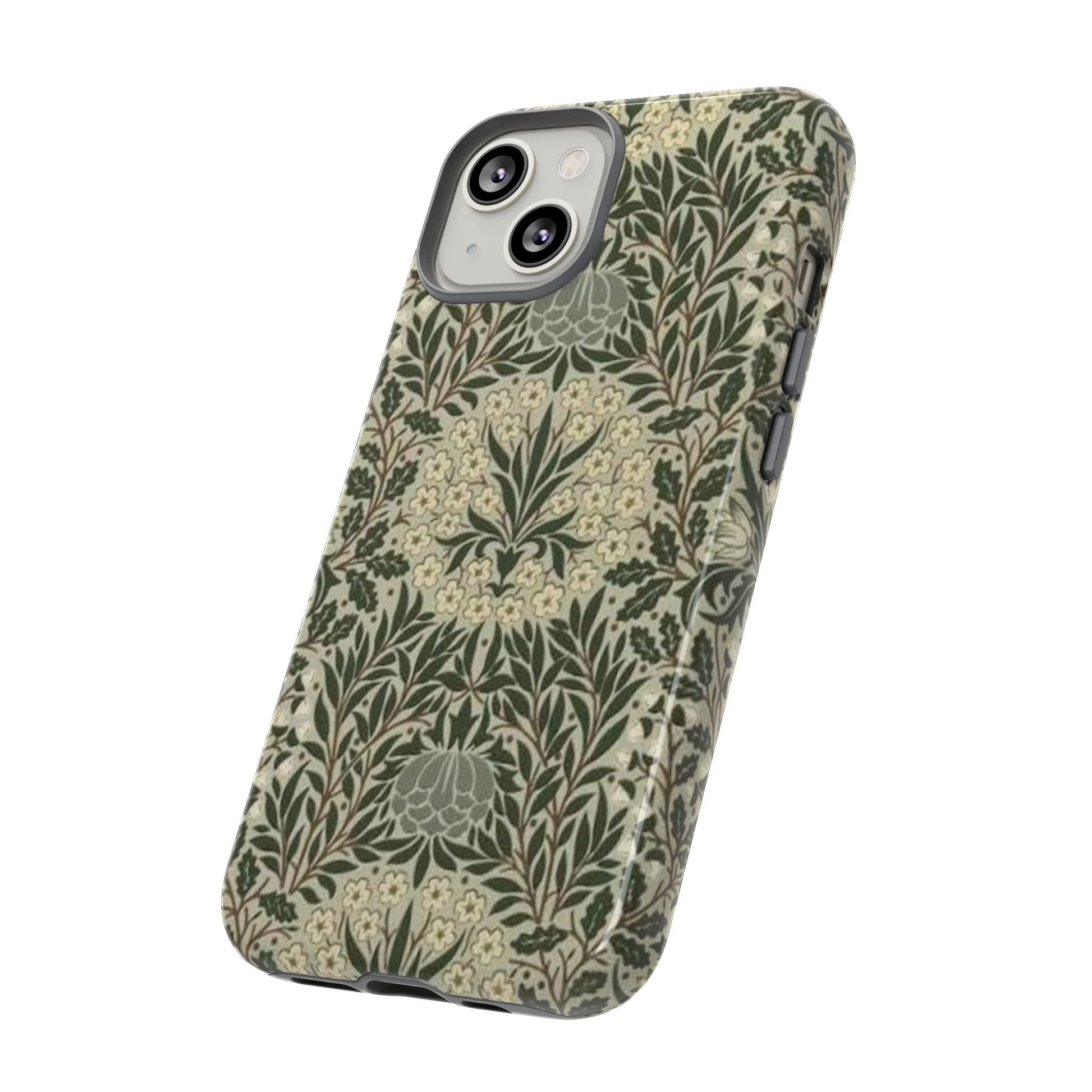 William Morris iPhone Tough Case - Daisy and Oak Dual Layer Floral Pattern