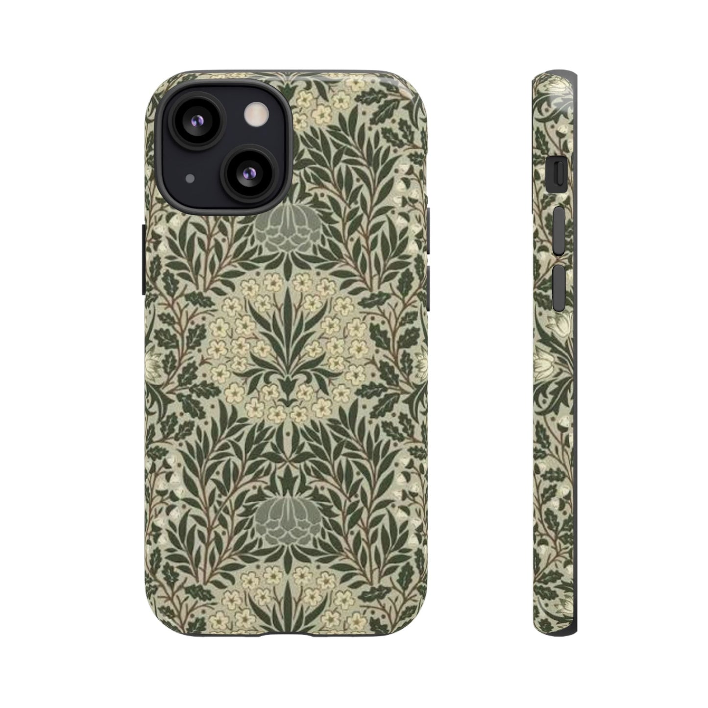 William Morris iPhone Tough Case - Daisy and Oak Dual Layer Floral Pattern