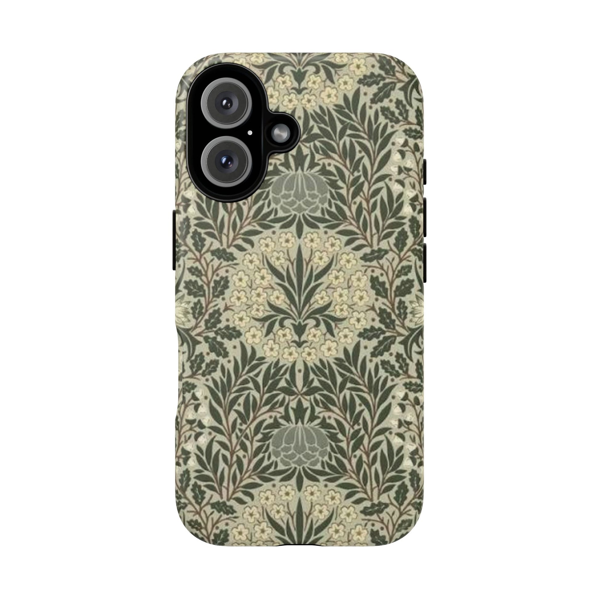 William Morris iPhone Tough Case - Daisy and Oak Dual Layer Floral Pattern