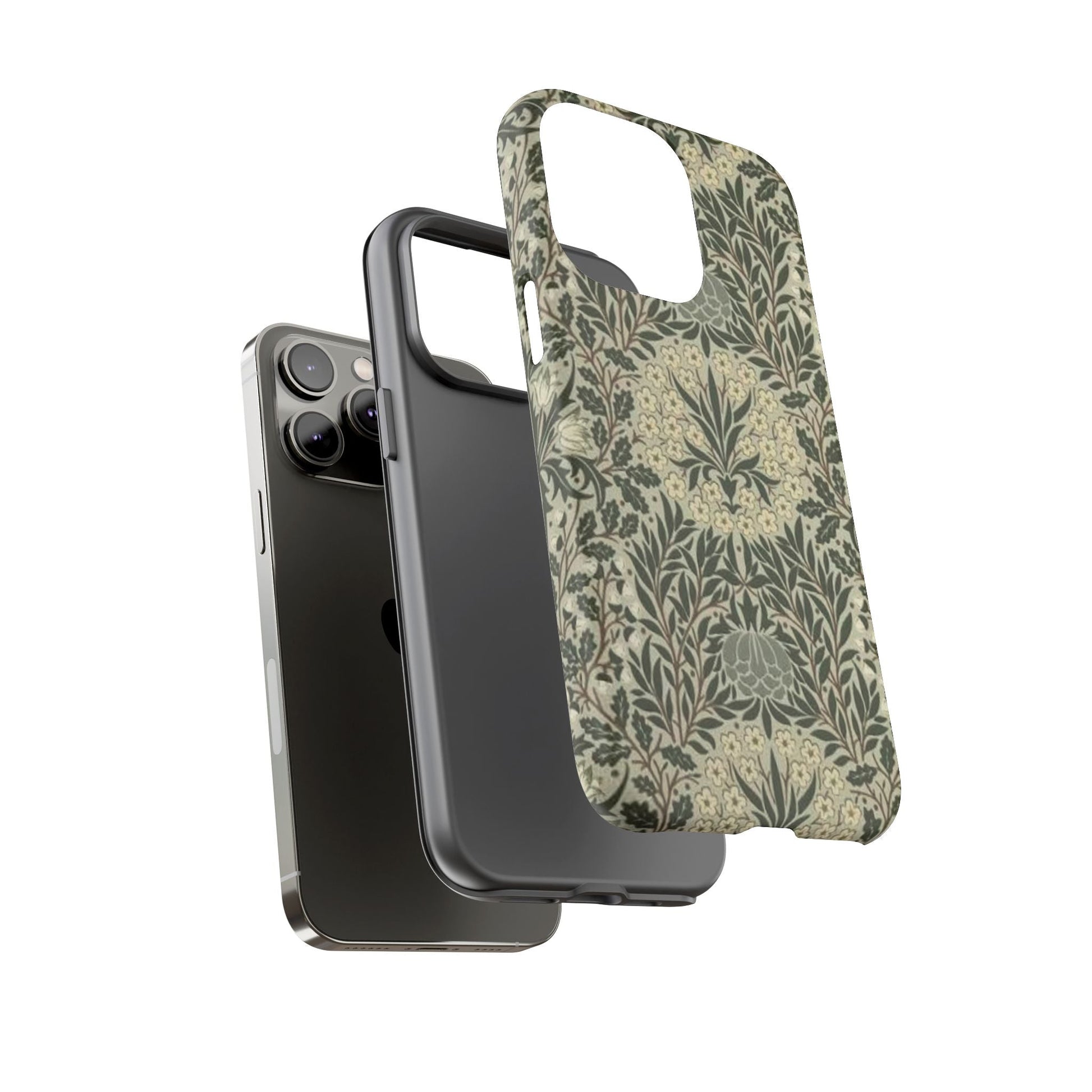 William Morris iPhone Tough Case - Daisy and Oak Dual Layer Floral Pattern