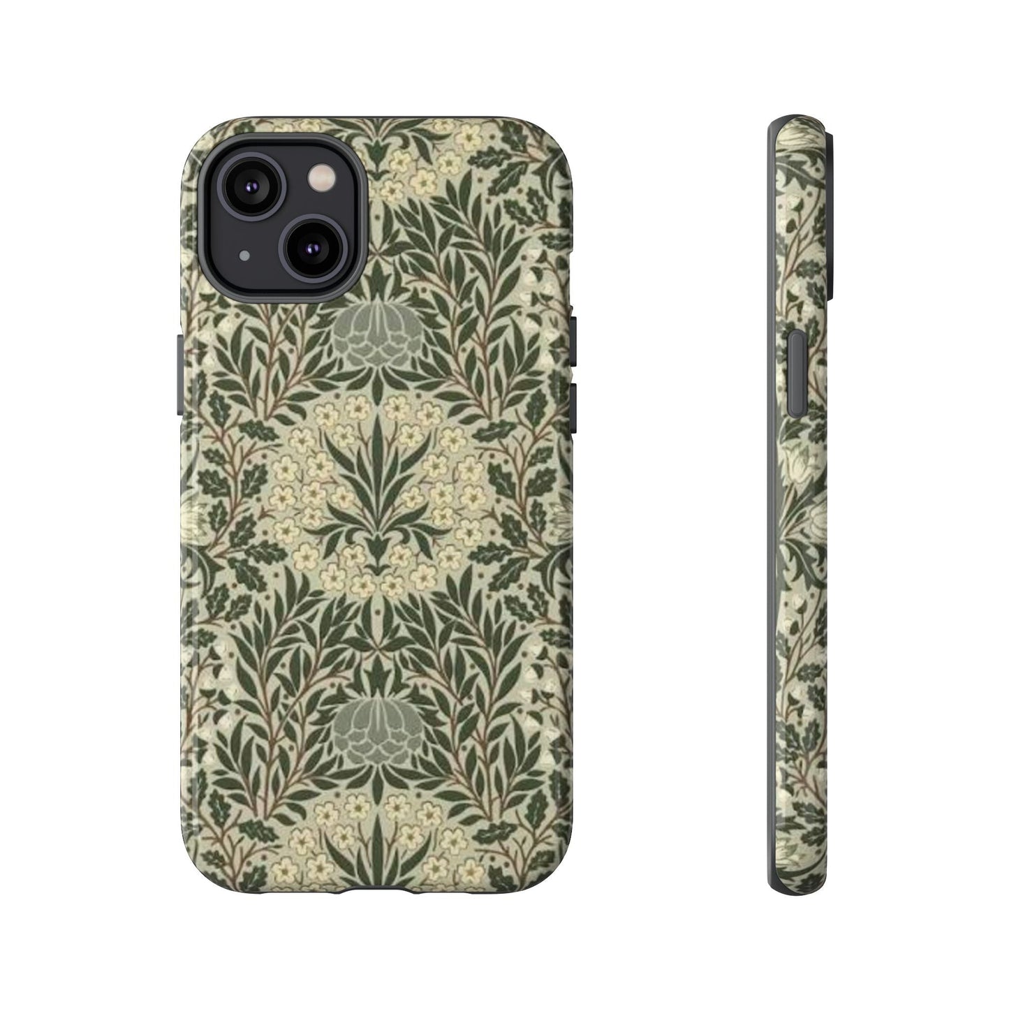 William Morris iPhone Tough Case - Daisy and Oak Dual Layer Floral Pattern