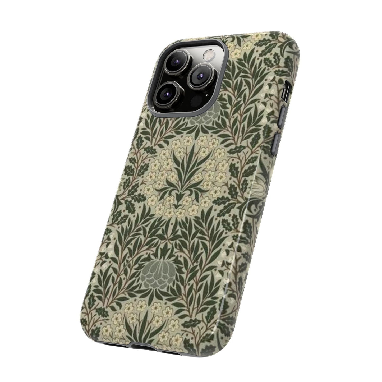 William Morris iPhone Tough Case - Daisy and Oak Dual Layer Floral Pattern