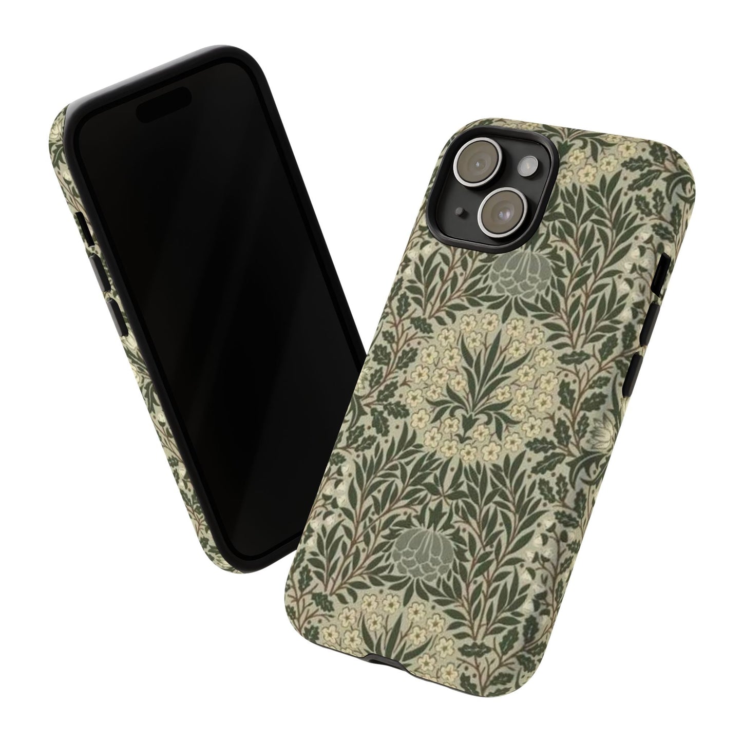 William Morris iPhone Tough Case - Daisy and Oak Dual Layer Floral Pattern
