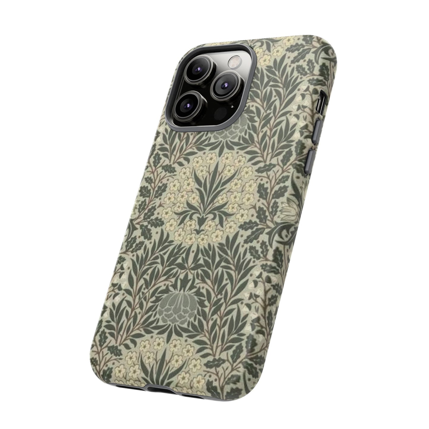 William Morris iPhone Tough Case - Daisy and Oak Dual Layer Floral Pattern