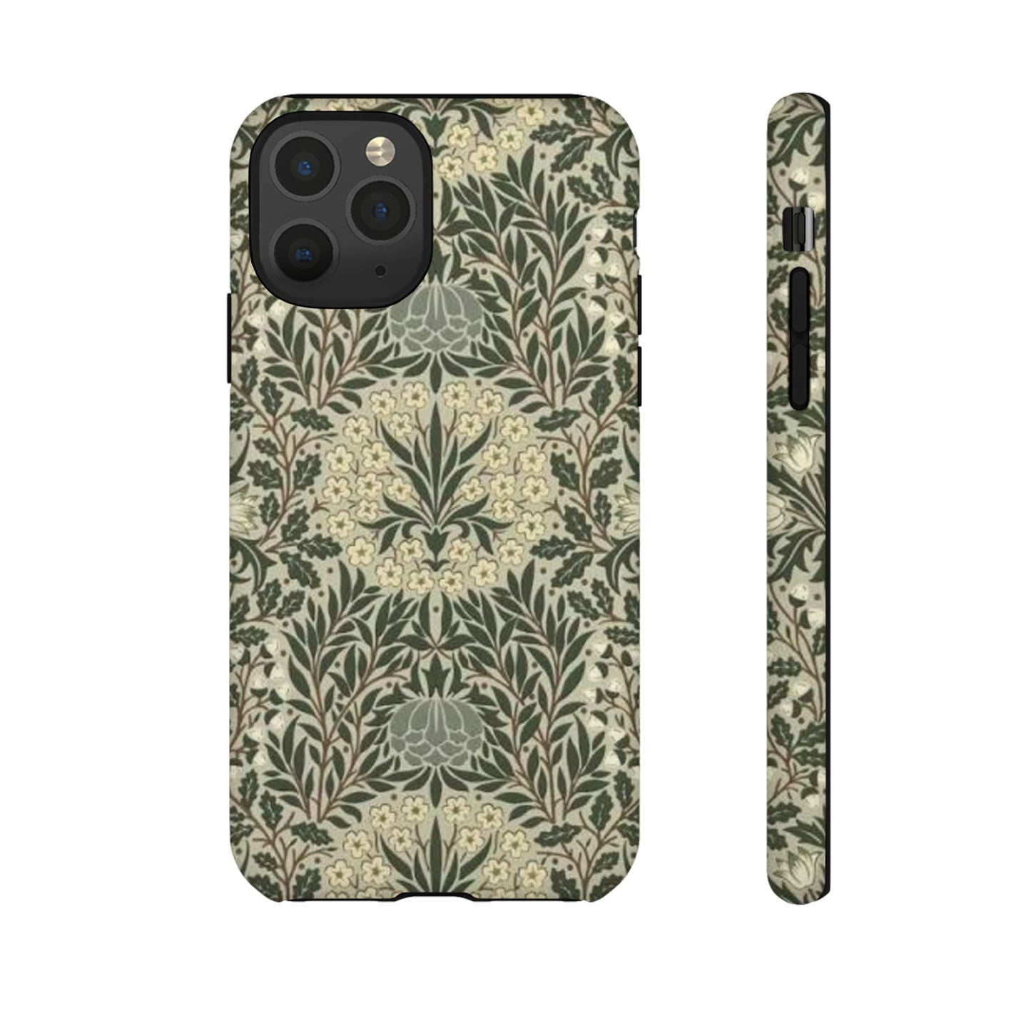 William Morris iPhone Tough Case - Daisy and Oak Dual Layer Floral Pattern