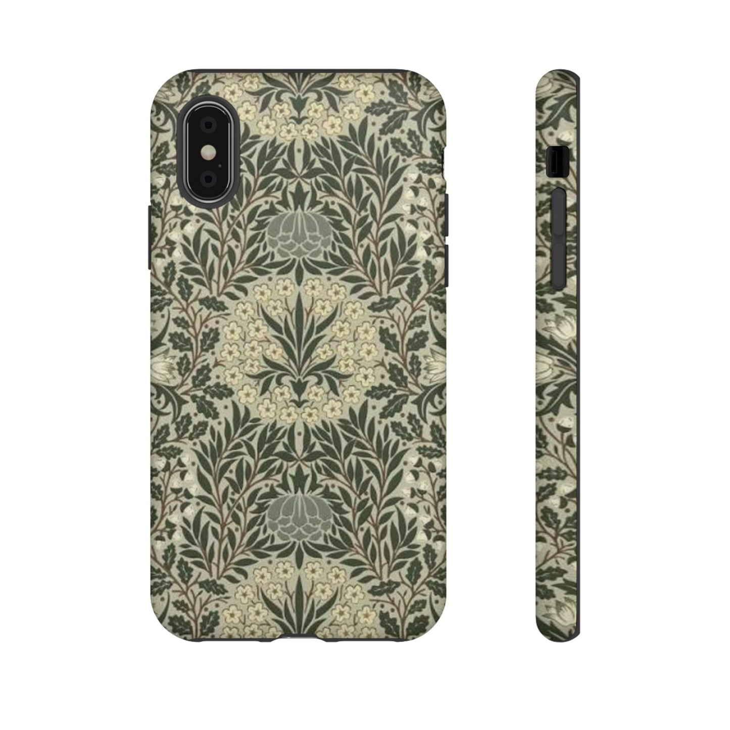 William Morris iPhone Tough Case - Daisy and Oak Dual Layer Floral Pattern