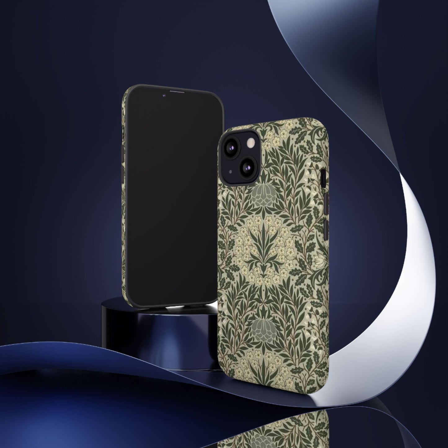 William Morris iPhone Tough Case - Daisy and Oak Dual Layer Floral Pattern