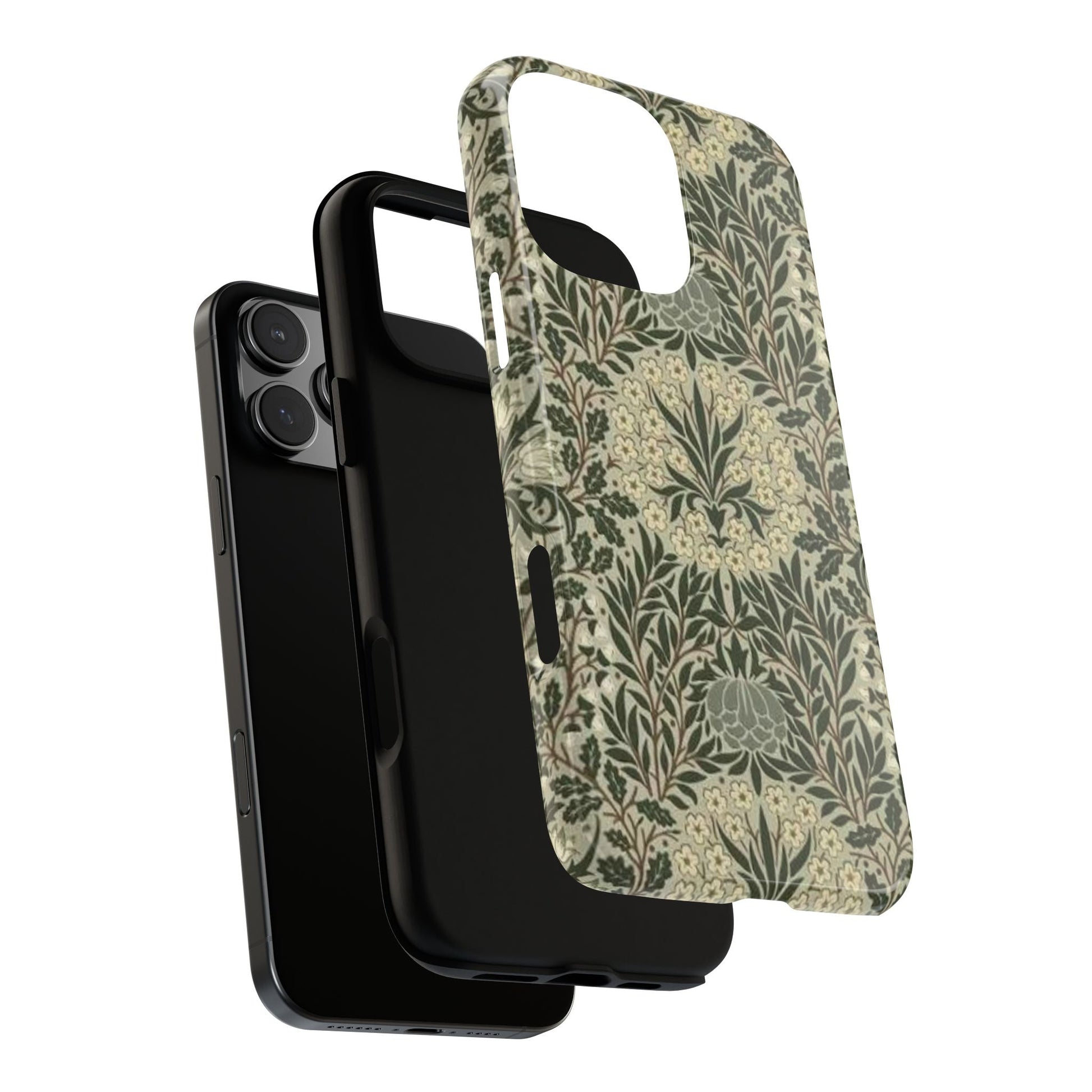 William Morris iPhone Tough Case - Daisy and Oak Dual Layer Floral Pattern