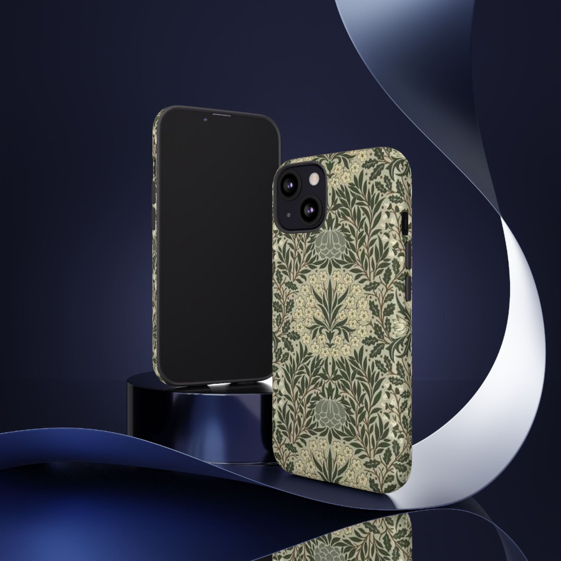 William Morris iPhone Tough Case - Daisy and Oak Dual Layer Floral Pattern