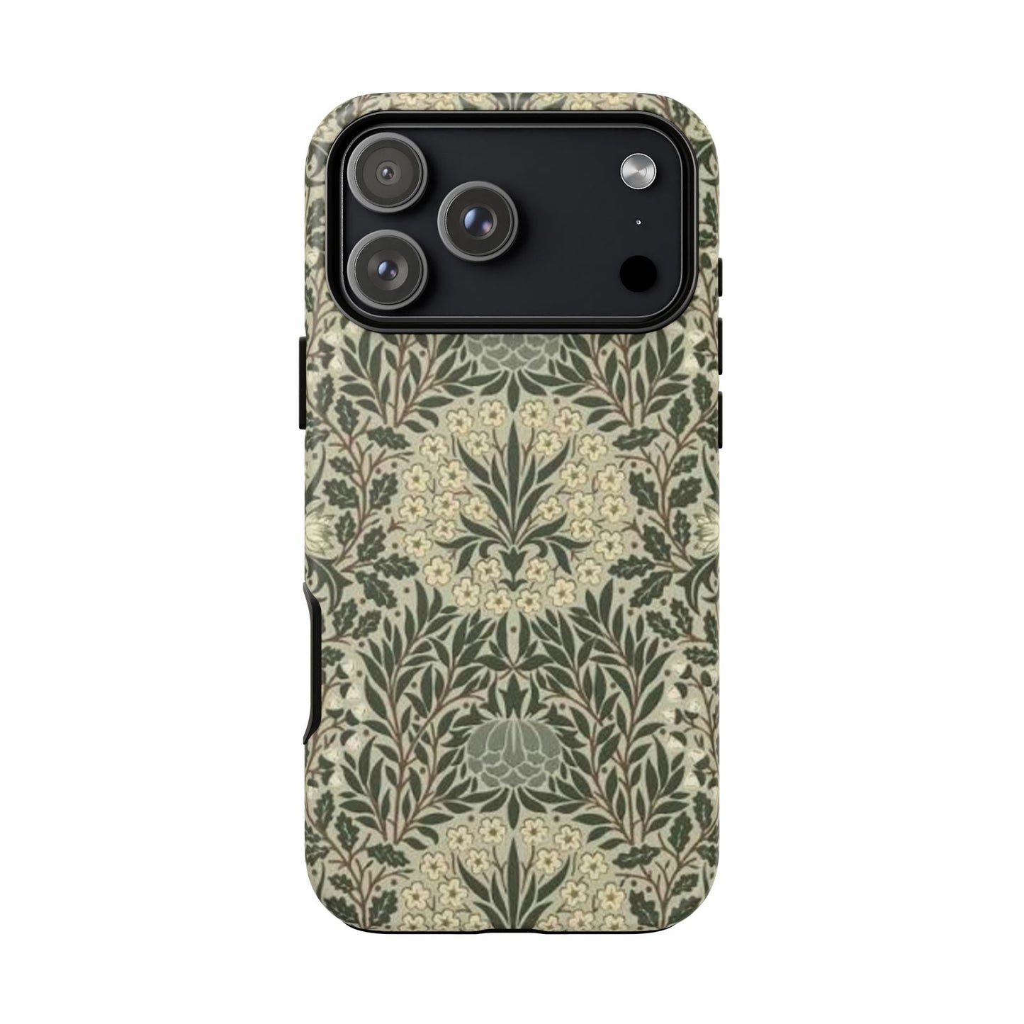William Morris iPhone Tough Case - Daisy and Oak Dual Layer Floral Pattern