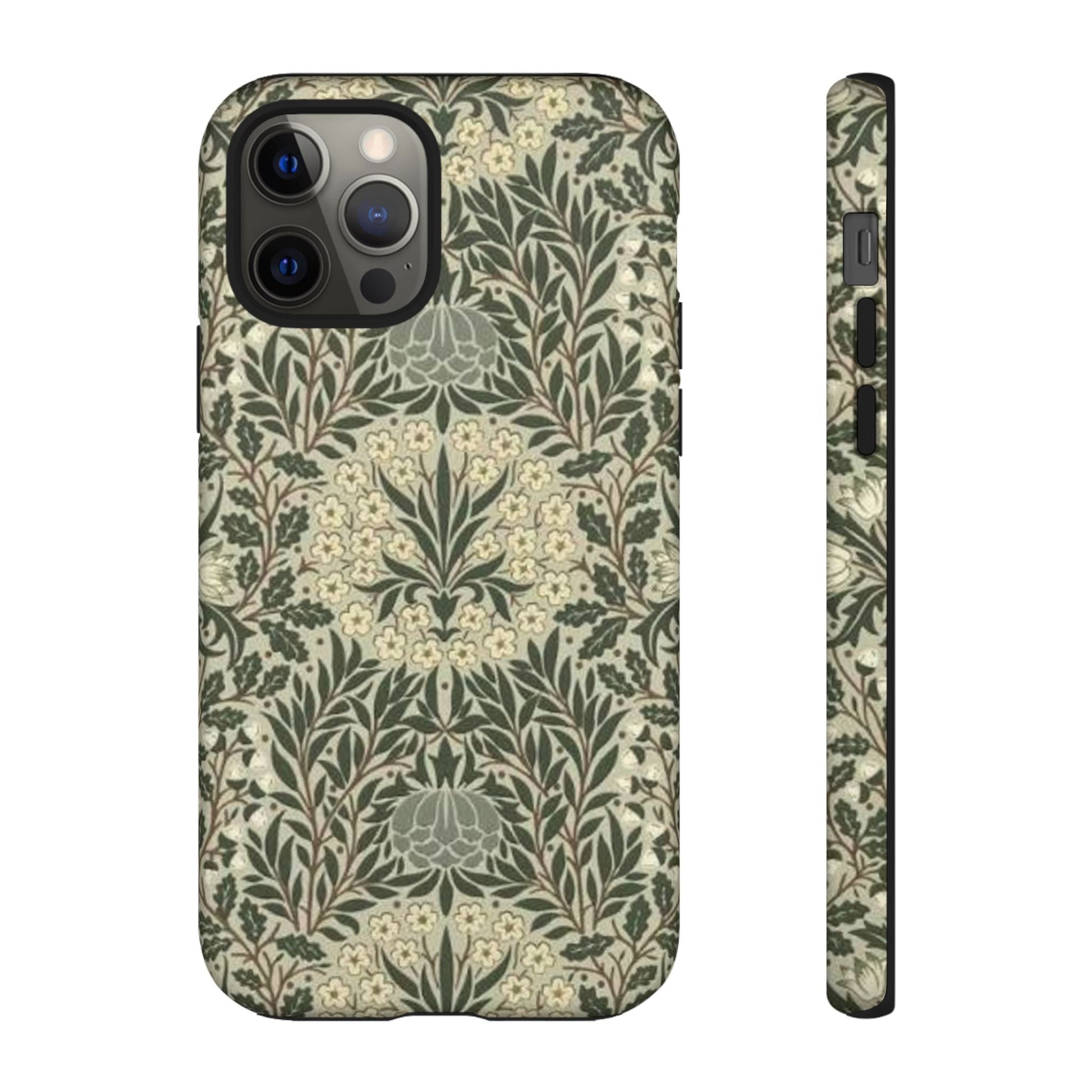 William Morris iPhone Tough Case - Daisy and Oak Dual Layer Floral Pattern