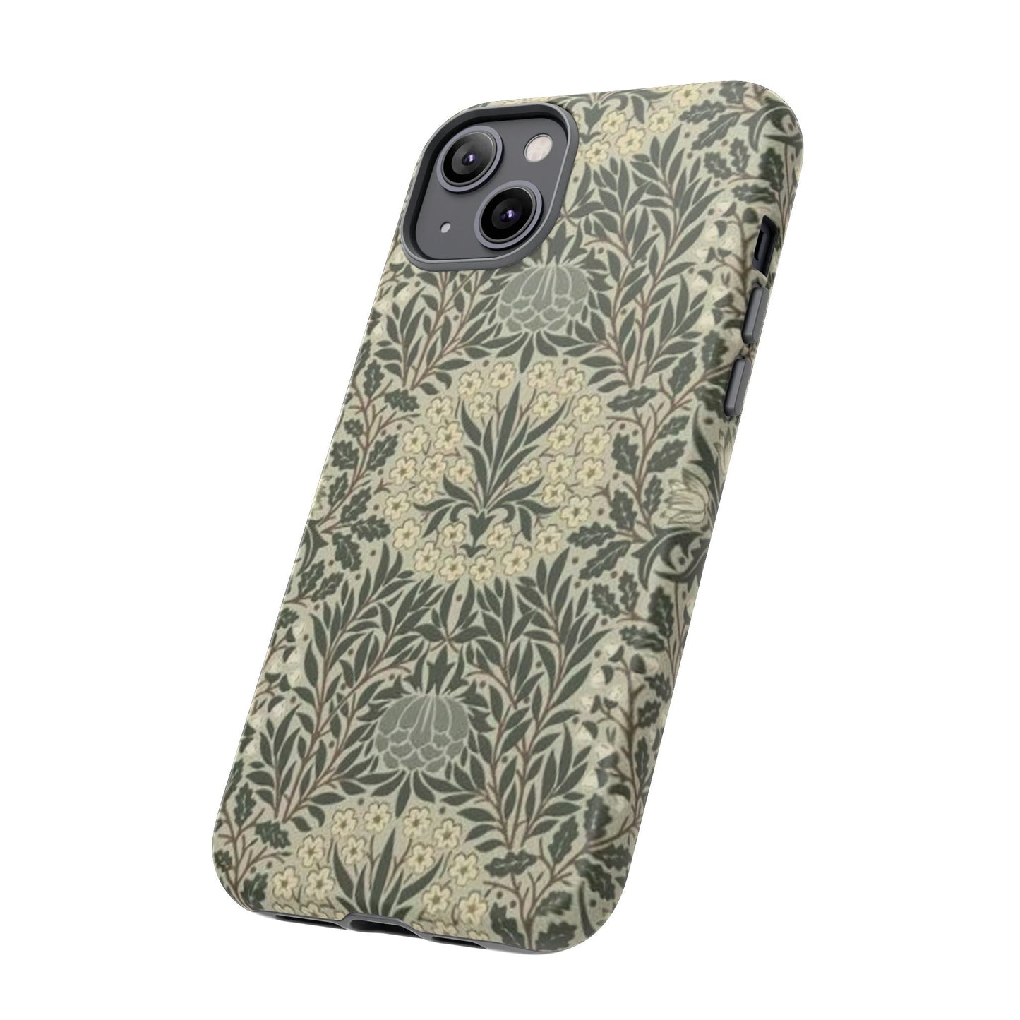 William Morris iPhone Tough Case - Daisy and Oak Dual Layer Floral Pattern