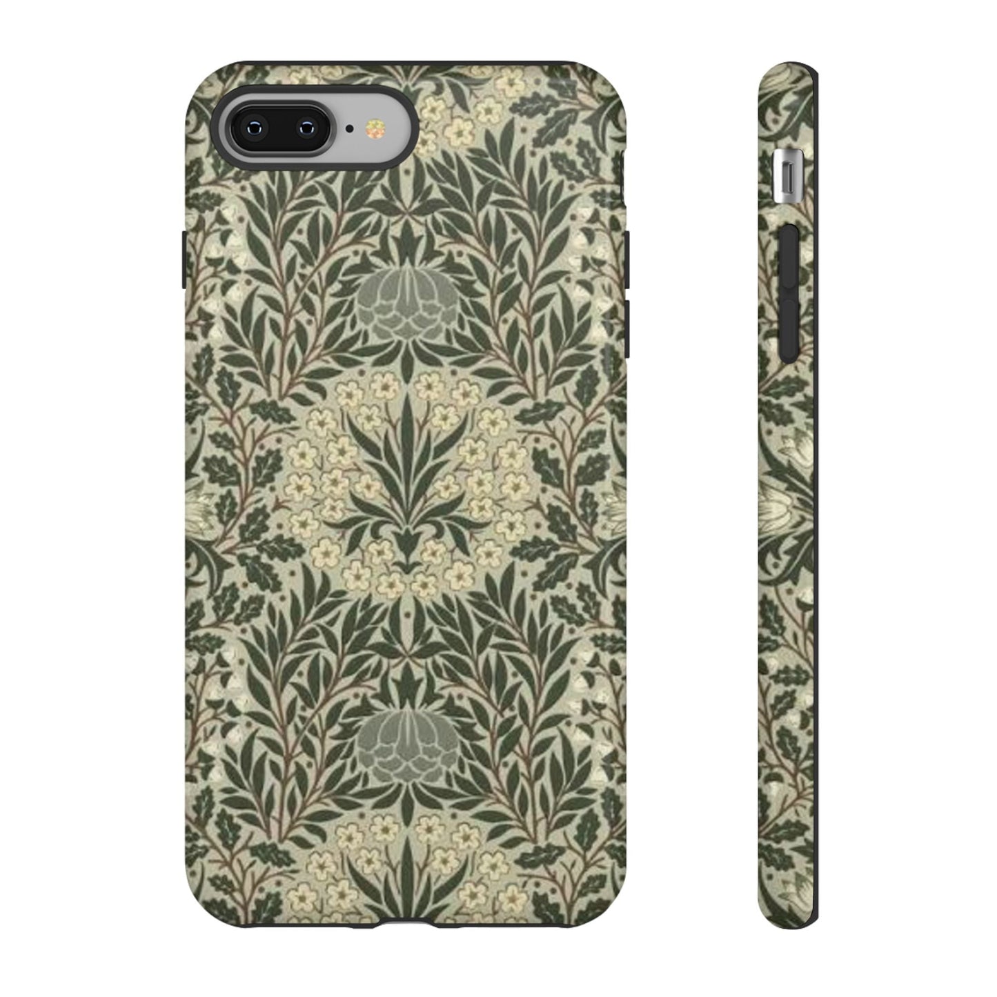 William Morris iPhone Tough Case - Daisy and Oak Dual Layer Floral Pattern