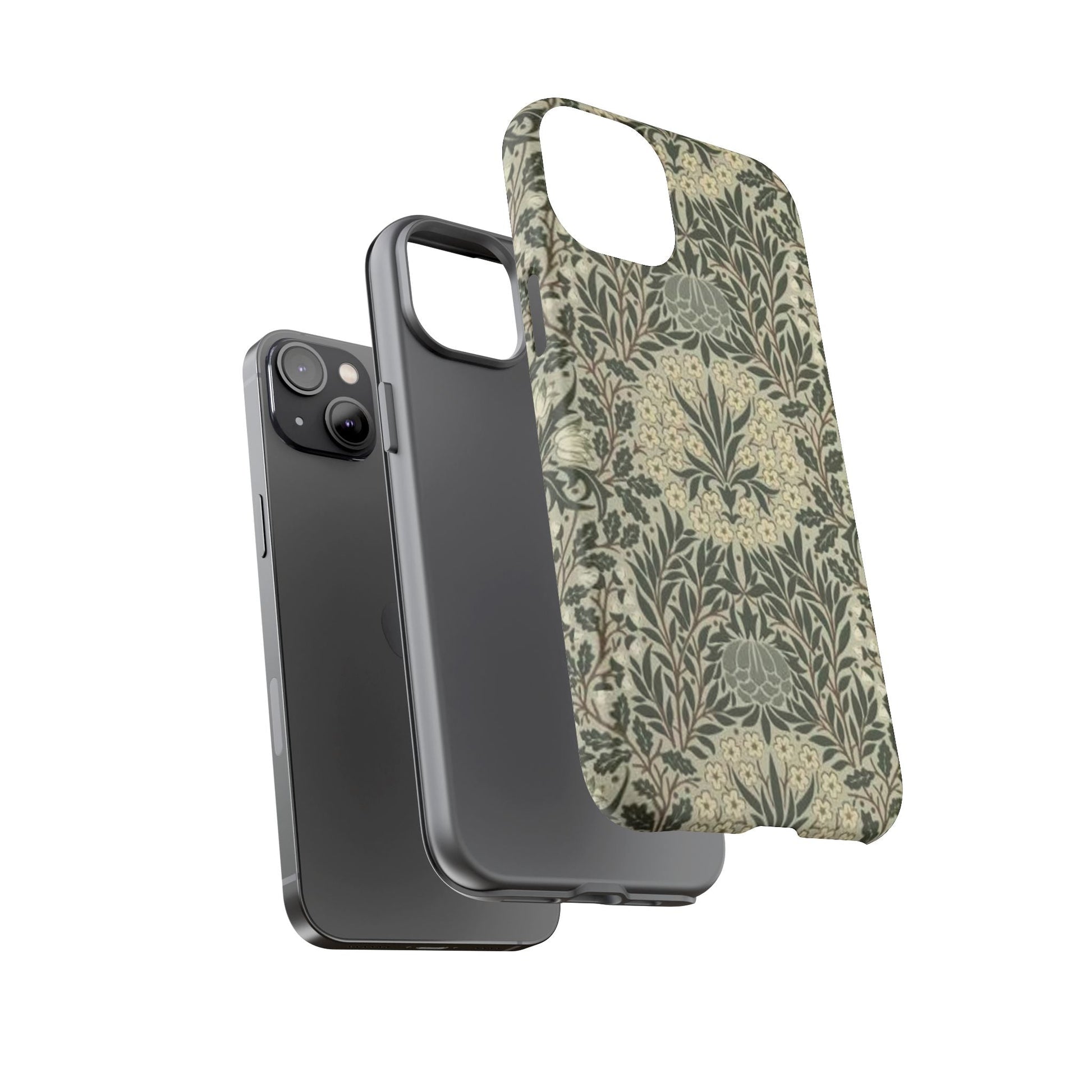 William Morris iPhone Tough Case - Daisy and Oak Dual Layer Floral Pattern