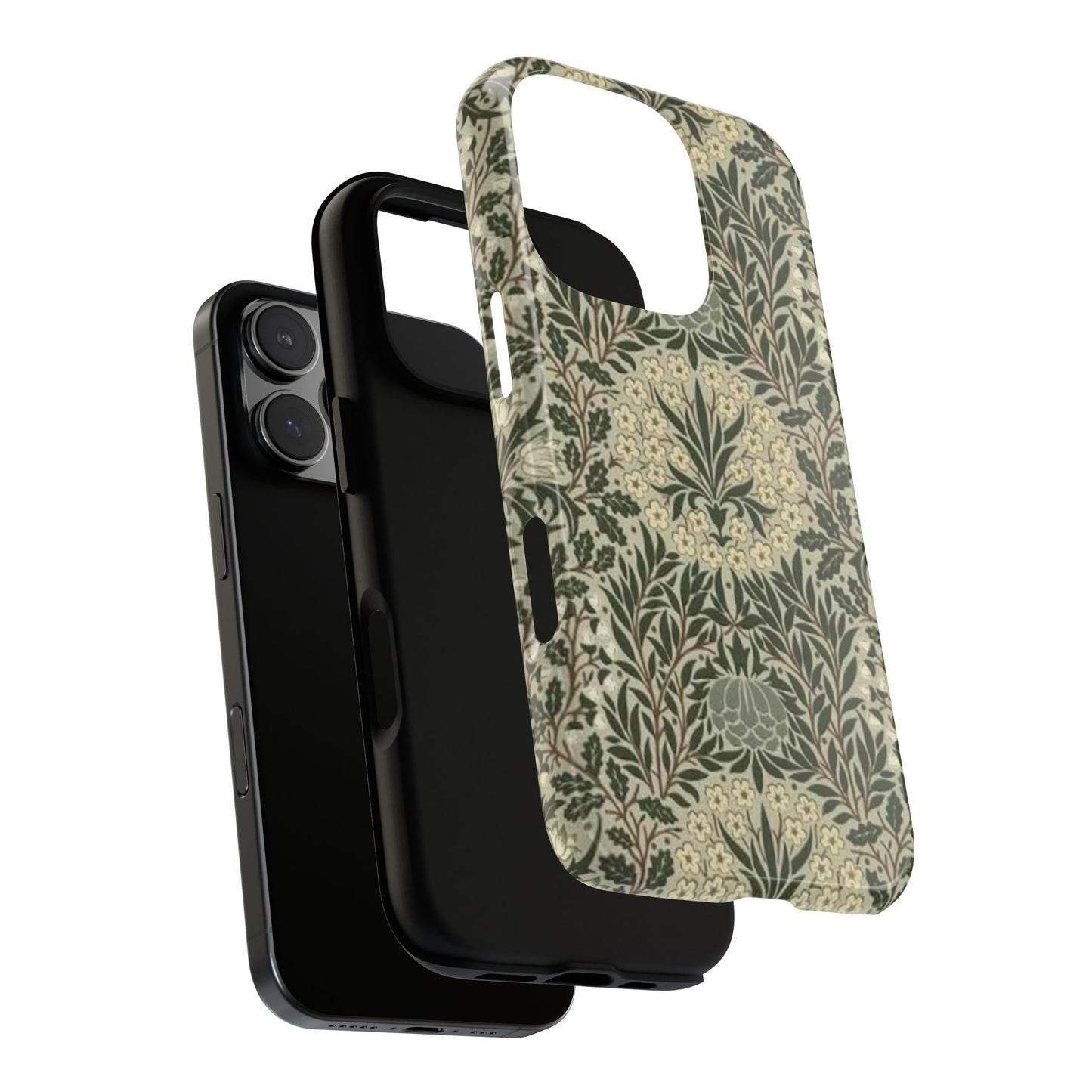 William Morris iPhone Tough Case - Daisy and Oak Dual Layer Floral Pattern