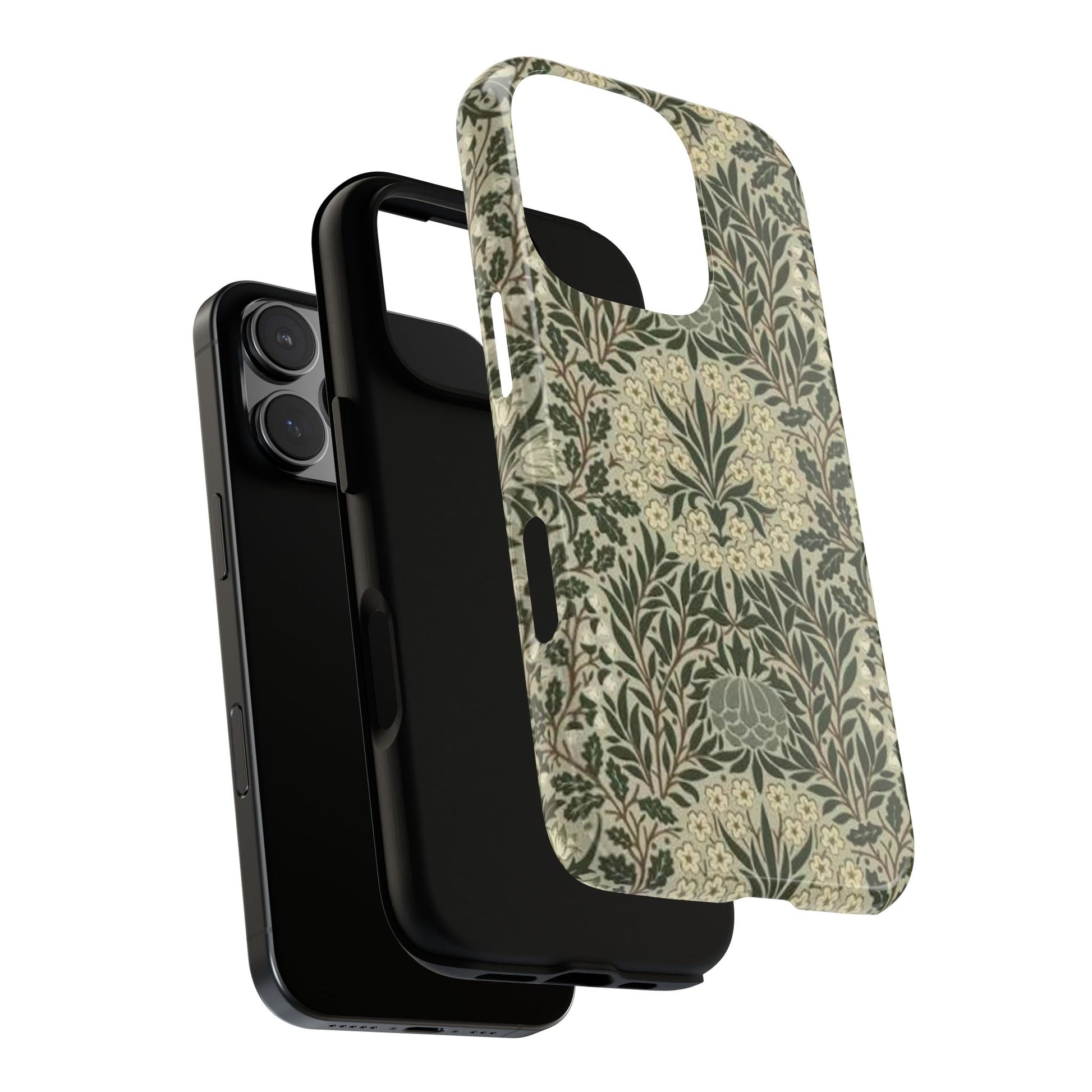 William Morris iPhone Tough Case - Daisy and Oak Dual Layer Floral Pattern
