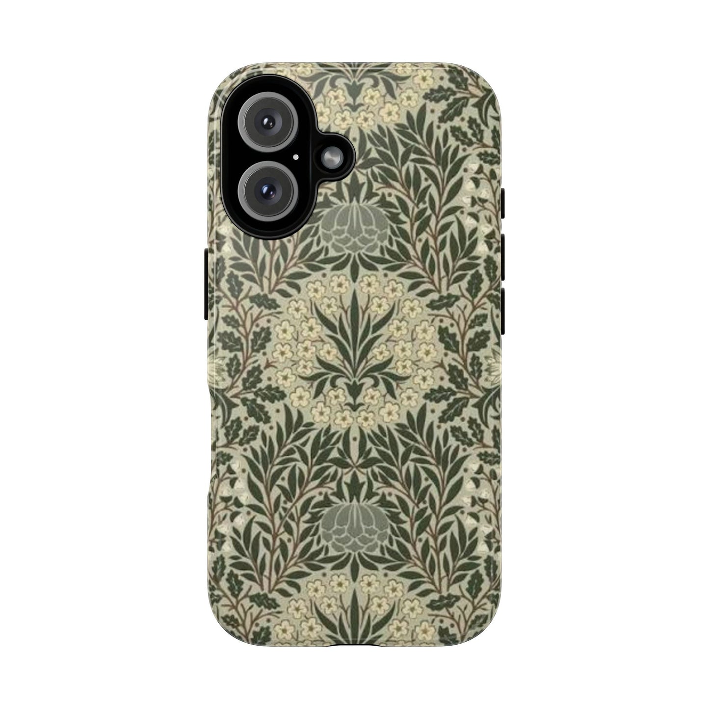 William Morris iPhone Tough Case - Daisy and Oak Dual Layer Floral Pattern