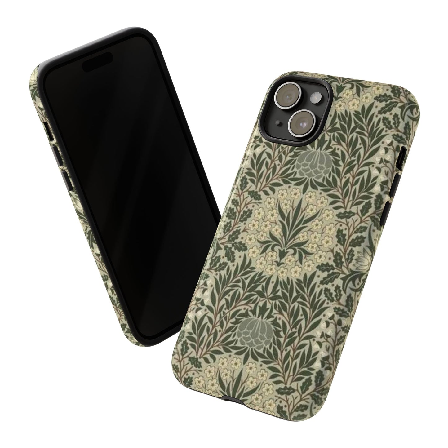 William Morris iPhone Tough Case - Daisy and Oak Dual Layer Floral Pattern