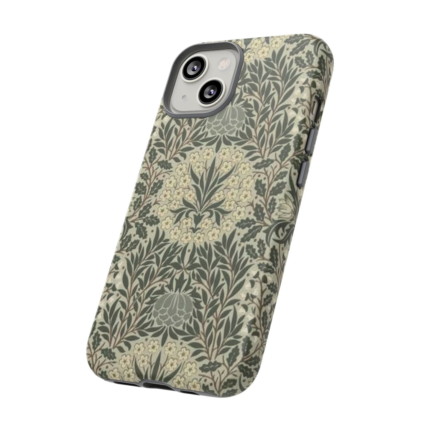 William Morris iPhone Tough Case - Daisy and Oak Dual Layer Floral Pattern