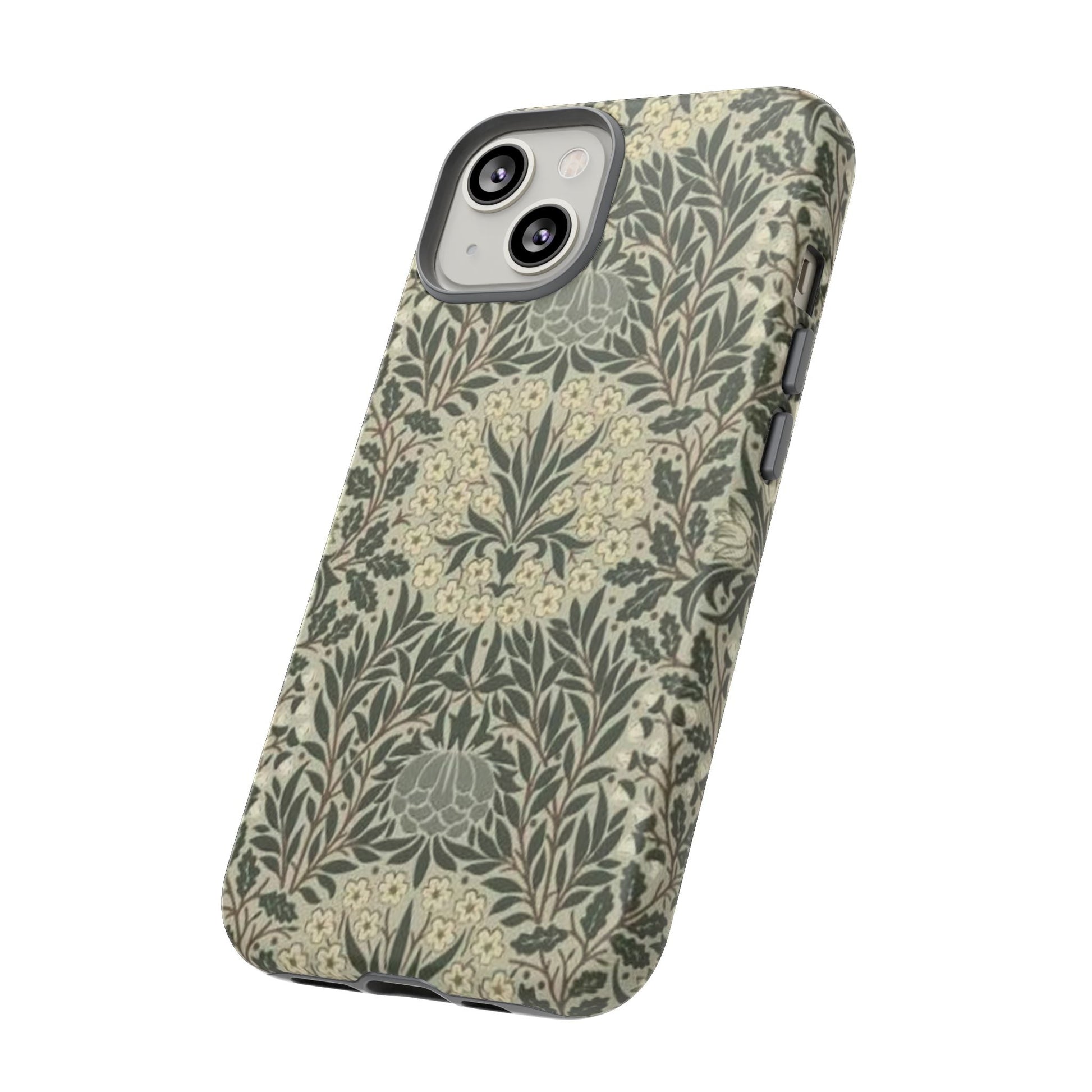 William Morris iPhone Tough Case - Daisy and Oak Dual Layer Floral Pattern
