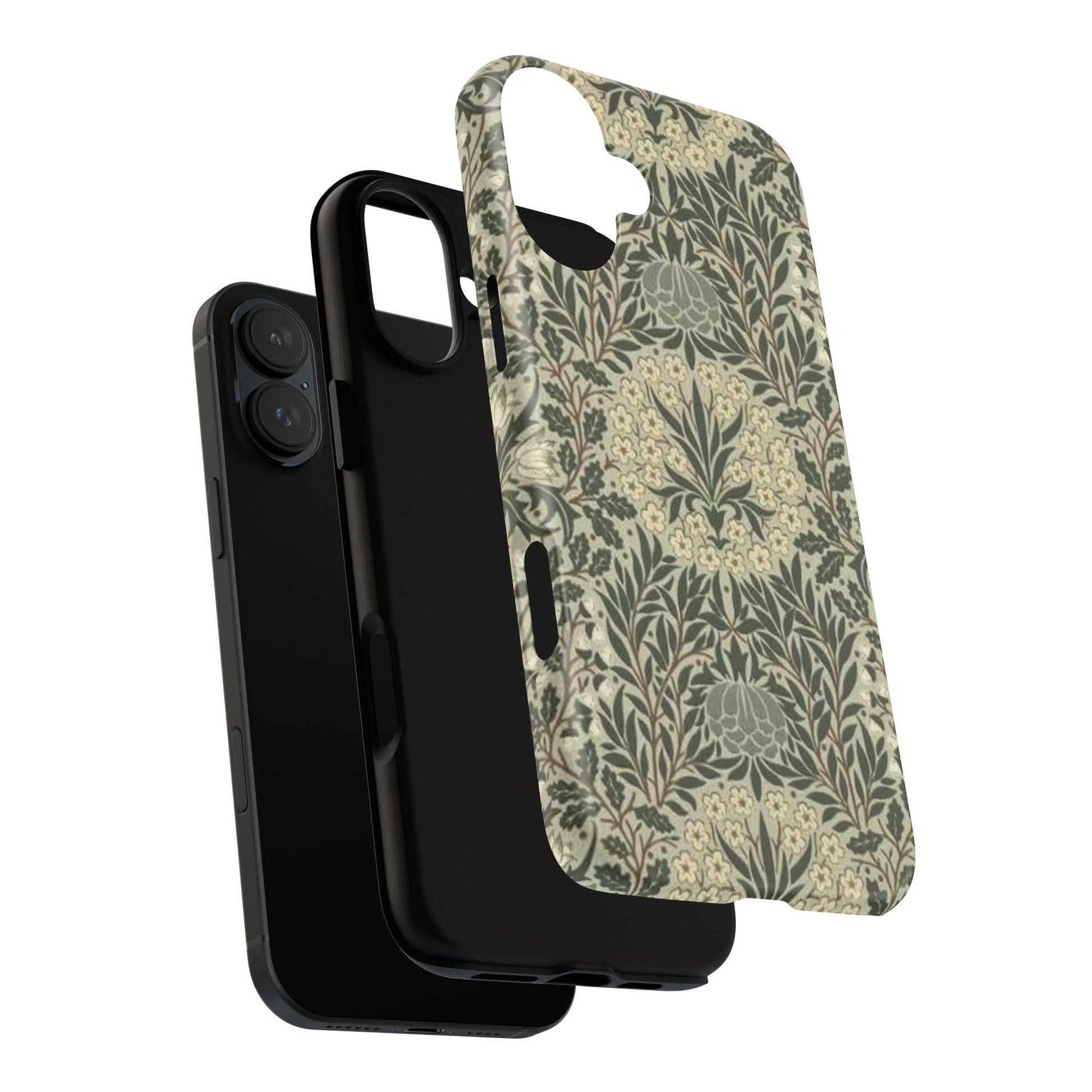 William Morris iPhone Tough Case - Daisy and Oak Dual Layer Floral Pattern