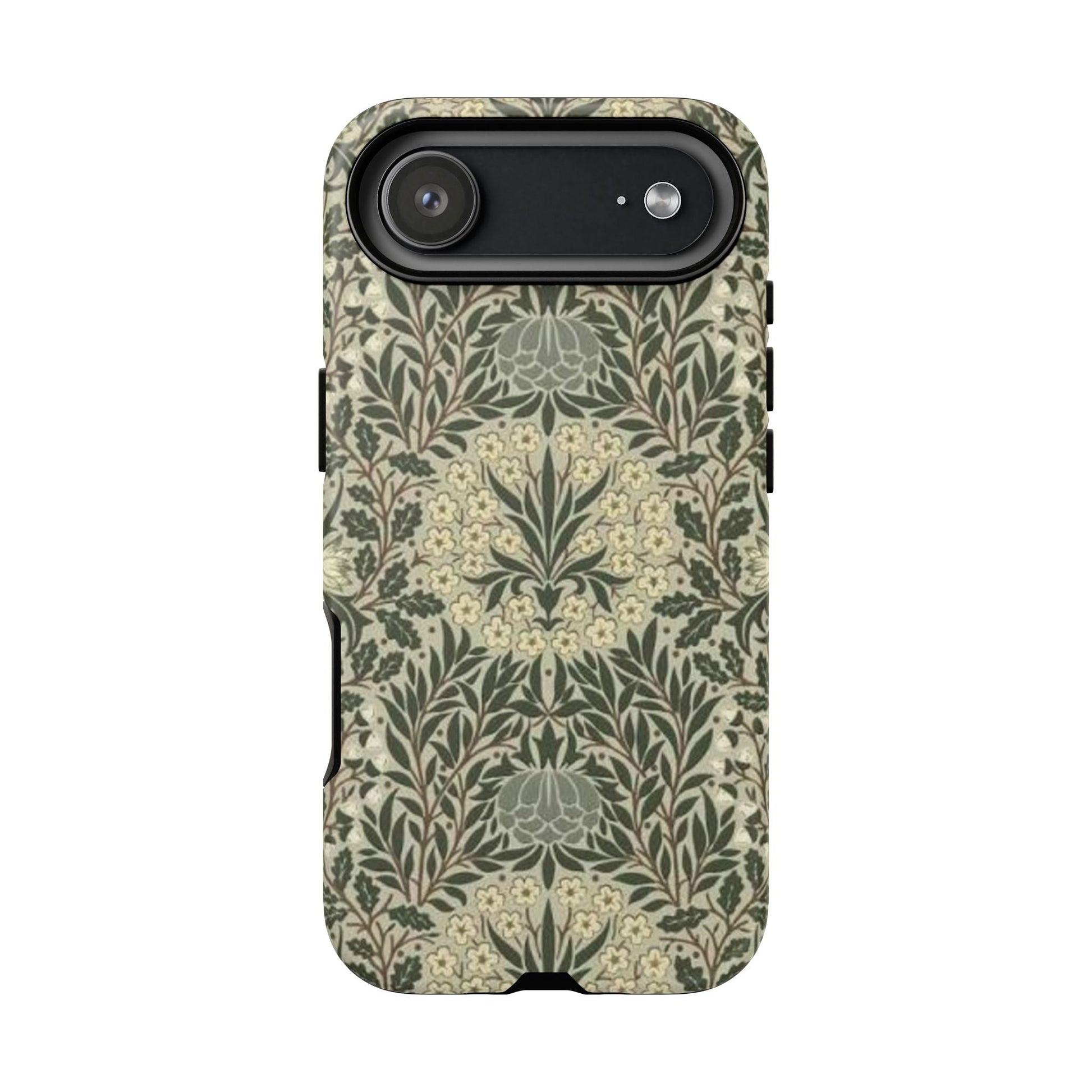 William Morris iPhone Tough Case - Daisy and Oak Dual Layer Floral Pattern