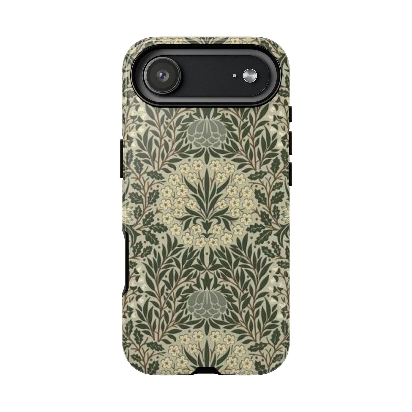 William Morris iPhone Tough Case - Daisy and Oak Dual Layer Floral Pattern