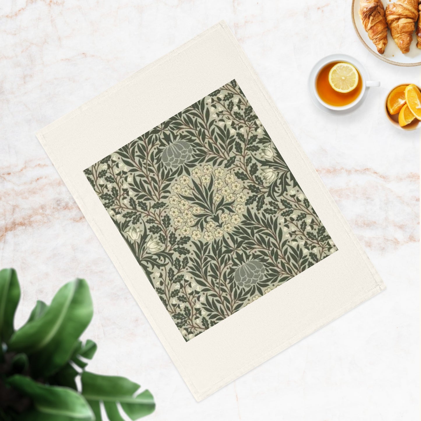 William Morris Kitchen Tea Towel - Daisy and Oak Botanical Organic Cotton